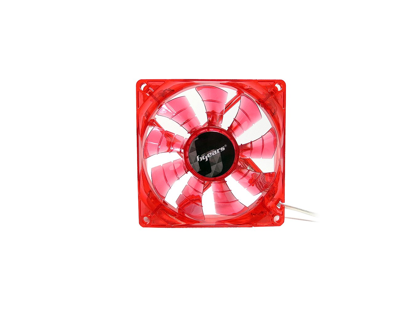 Bgears Cooler b-PWM 90 Red 2Ball Translucent Red - High Performance PC Case Fan with PWM Control for Gaming Rigs, Workstations & PC Builds - Perfect for Cooling & RGB Lighting Setup