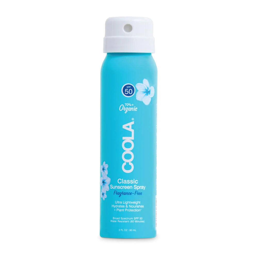 SPF 50 Clear Sunscreen Spray for Face & Body - Fragrance Free, Non-Greasy, Water Resistant - Perfect for Beach, Swimming & Outdoor Activities