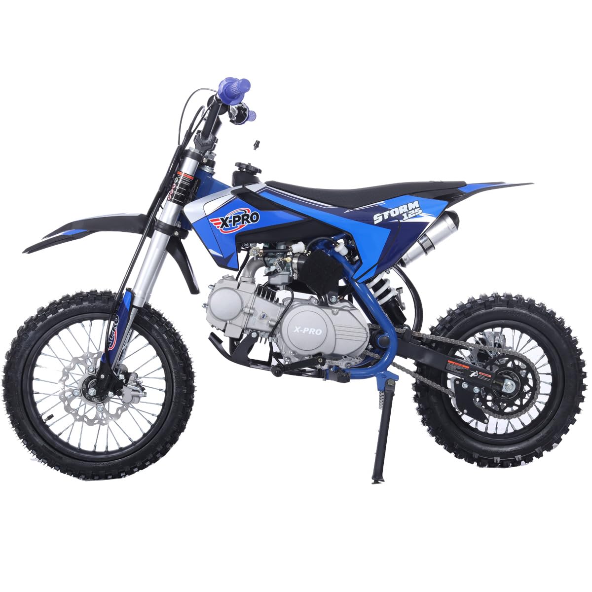X-PRO 125cc Kids Dirt Bike | Youth Pit Bike with 4-Speed Semi-Automatic Transmission & 14