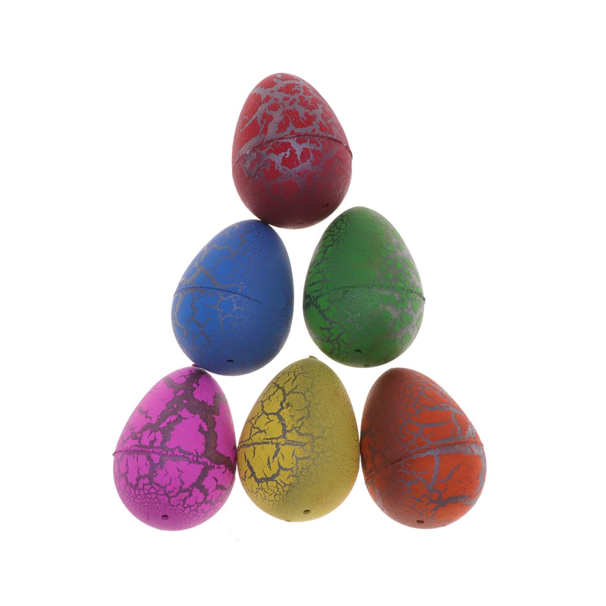 6pcs Colorful Easter Dinosaur Eggs with Surprise Toys Inside - Dinosaur Hatching Eggs for Easter Basket Fillers & Party Favors - Perfect for Easter Egg Hunts, Kids Gifts & Classroom Activities (Size 1)
