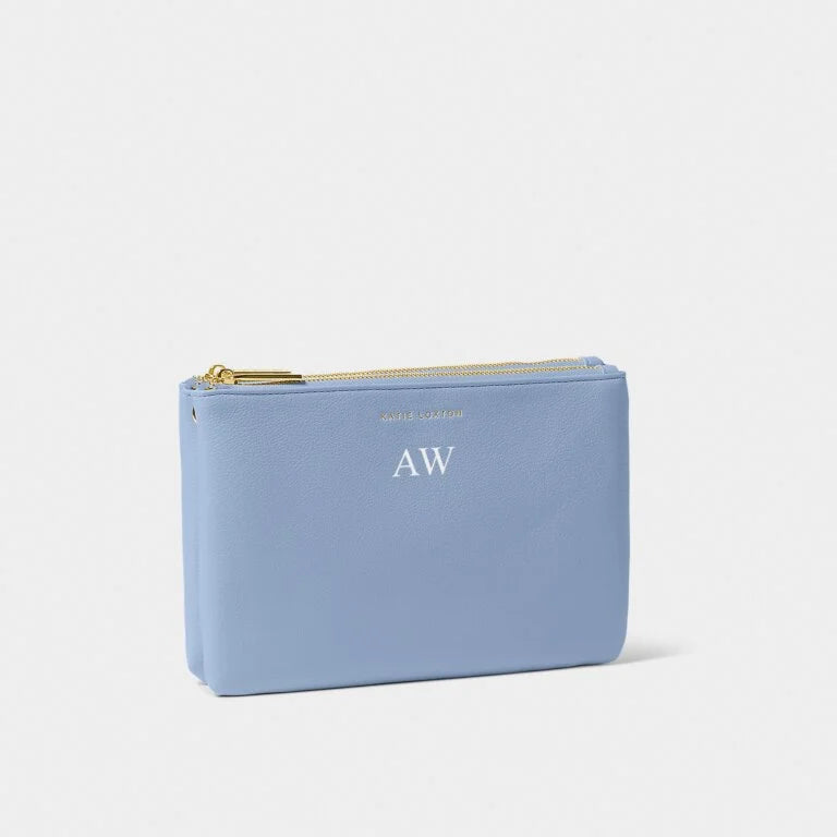 Katie Loxton Duo Pouch Set - Cornflower Blue Crossbody Bag & Clutch for Women | Perfect for Travel, Parties & Everyday Use
