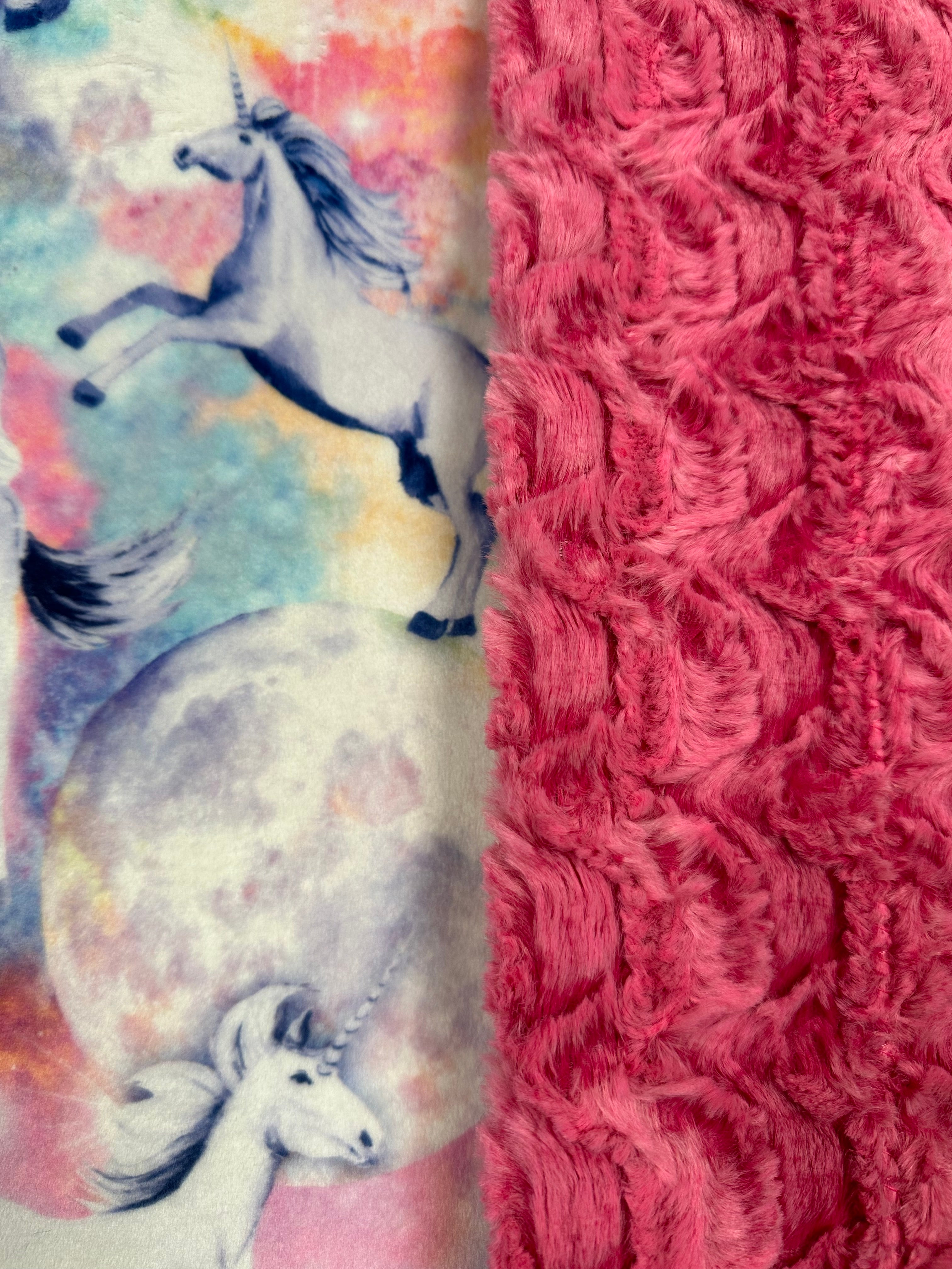 Paloma Magenta Lovey Baby Blanket 20x30 - Soft Unicorn Design for Newborns & Toddlers | Perfect for Nursery, Stroller, and Cuddle Time