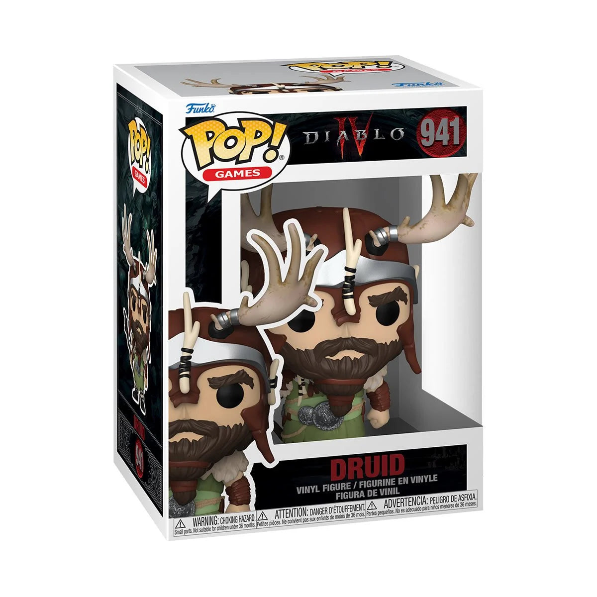Diablo IV Druid Funko Pop! Vinyl Figure #941 - Collectible Game Character Toy for Fans & Gift Idea - Perfect for Gaming Room Decor, Shelf Display & Pop Culture Collections