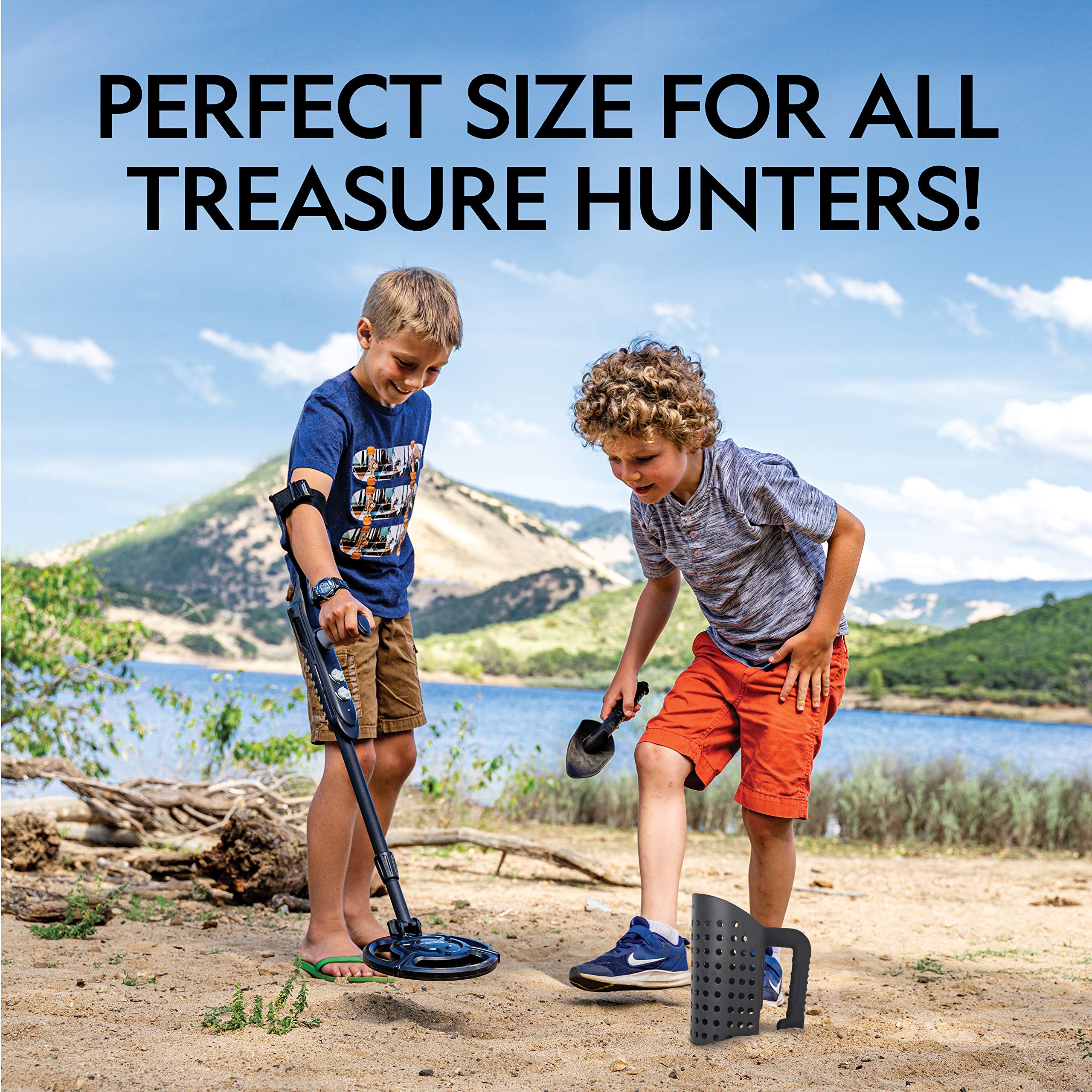 NATIONAL GEOGRAPHIC Metal Detector Accessories Kit - Sand Scoop, Shovel & Sifter for Beach Treasure Hunting, Gold Prospecting & Outdoor Adventures