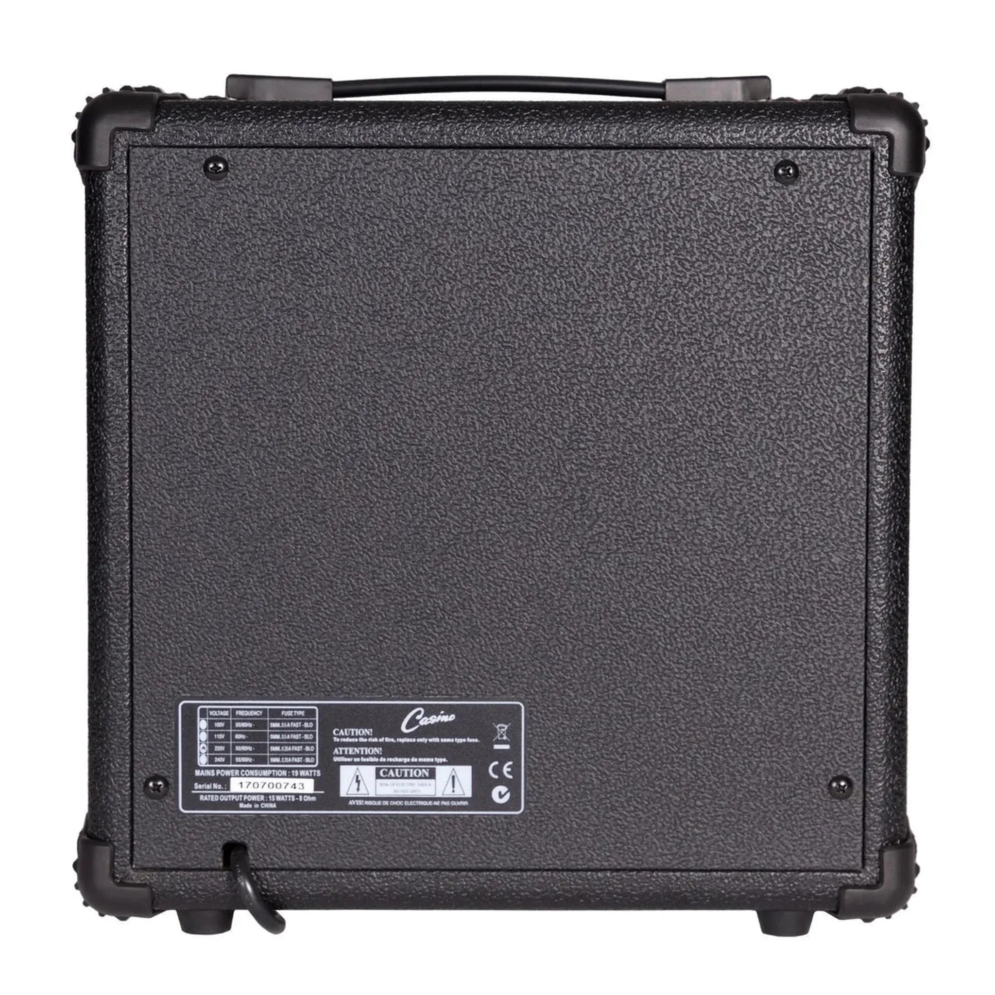 15 Watt Bass Amplifier for Guitar & Electric Bass - Portable Mini Amp for Home, Studio & Live Performances
