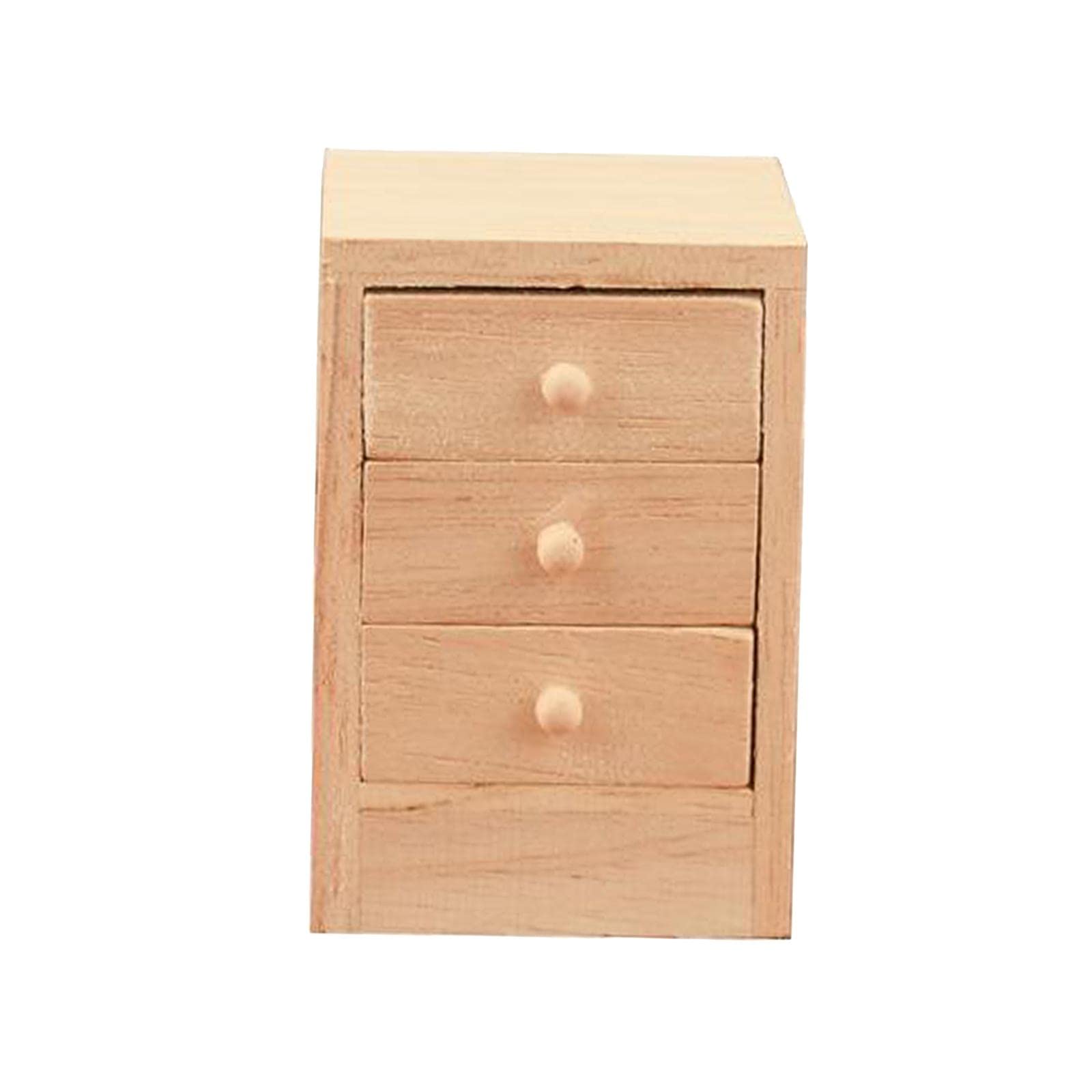 1/12 Scale Miniature Dollhouse Night Table - Realistic Bedroom Furniture Model for DIY Dollhouse, Miniature Collectors & Home Decor | Perfect for Dollhouse Accessories, Mini Scenes & Model Displays
