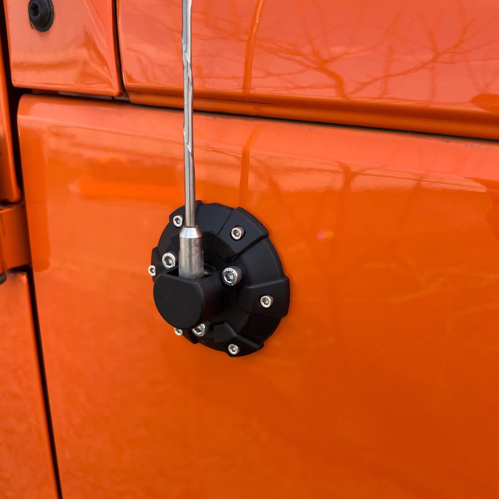 Jeep Wrangler JK JL JLU JT Antenna Base Cover (2007-2021) - Durable Aerial Bottom Protector for Rubicon, Sahara & Sport Models | Weatherproof Car Accessory for Off-Roading & Daily Driving