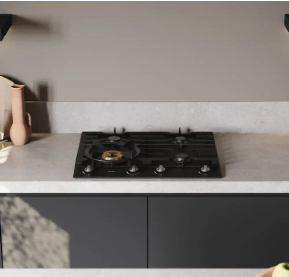 ASKO HG1666AD 60cm Built-in Gas Cooktop - Anthracite Black | Premium Stainless Steel Gas Stove for Modern Kitchens | Perfect for Home Cooking, Baking & Entertaining