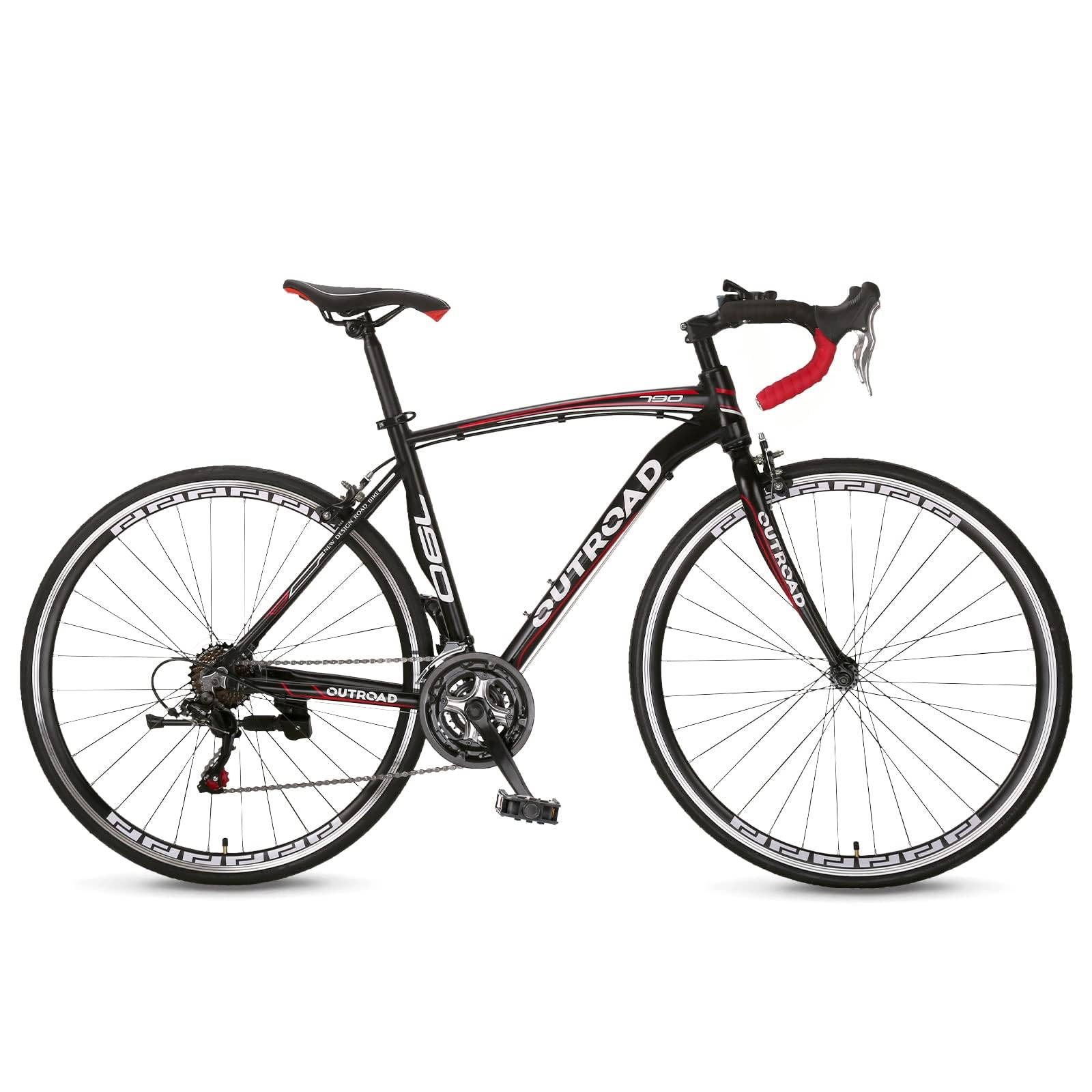 700C 14/21-Speed Road Bike with Dual Disc Brakes & Alloy Fork - Lightweight Aluminum Frame, Shock Absorption for Commuting & Racing - Perfect for Men & Women Urban Riders & Fitness Enthusiasts