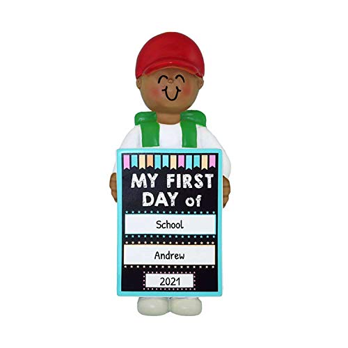 African-american Boy's First Day