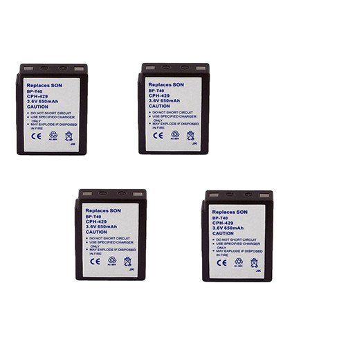 Inter-TEL EXP-9600 Cordless Phone Battery Combo Pack - 4 x EM-CPH-429 Replacement Batteries for Office & Home Use | Long-Lasting Power Solution
