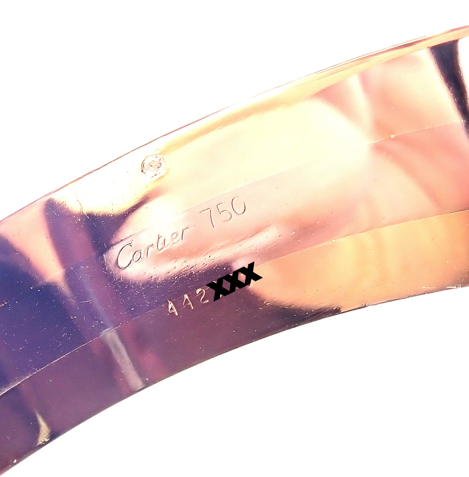 Authentic Cartier 18k Tri-Color Gold Double C Wide Cuff Bangle Bracelet for Women - Luxury Jewelry Gift for Anniversary, Birthday & Special Occasions