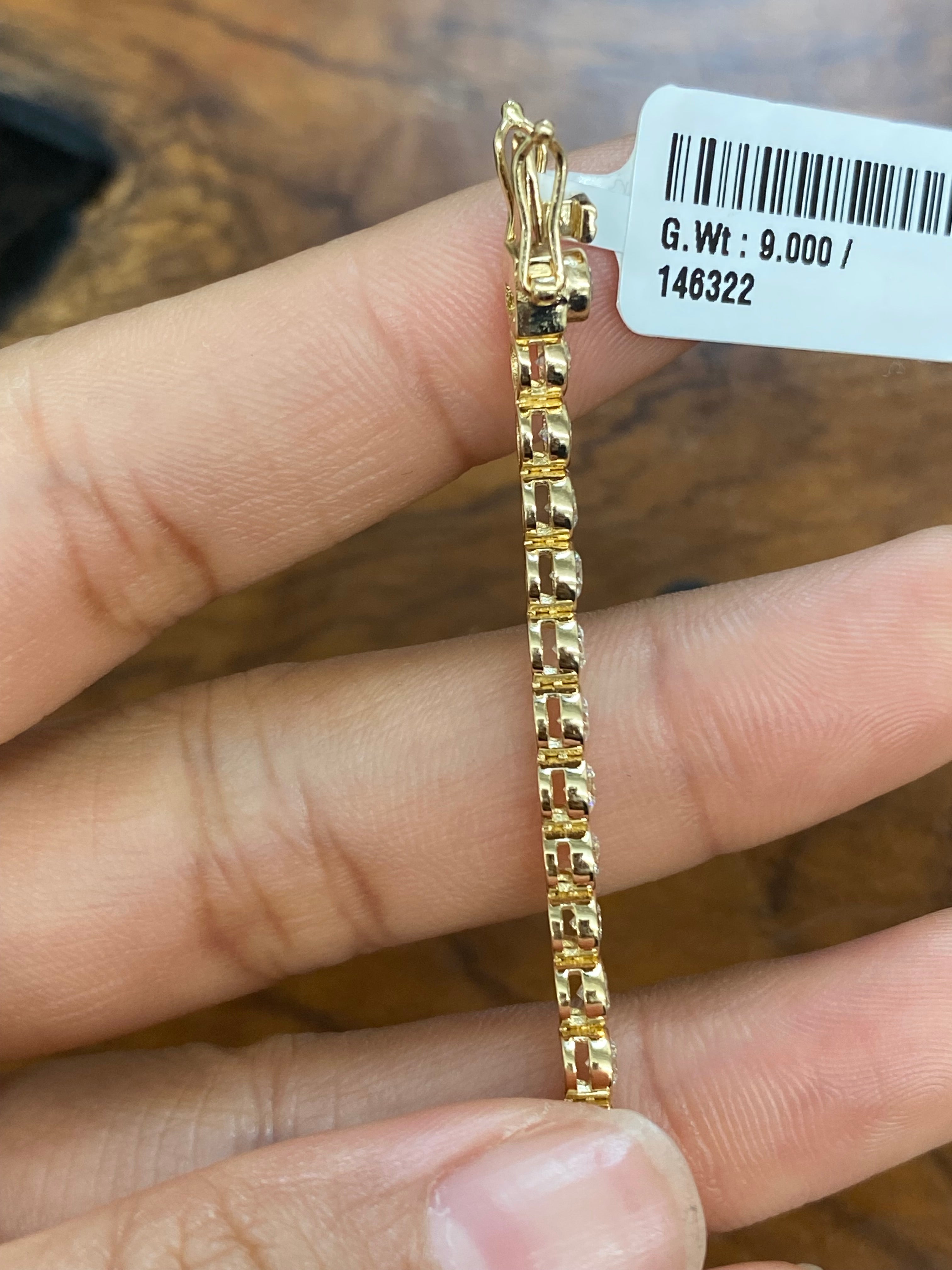 3.83 CT Lab-Created Diamond Tennis Bracelet - 6.5 Inches Yellow Gold Bezel Setting for Women, Elegant Jewelry Gift for Anniversary, Wedding & Special Occasions