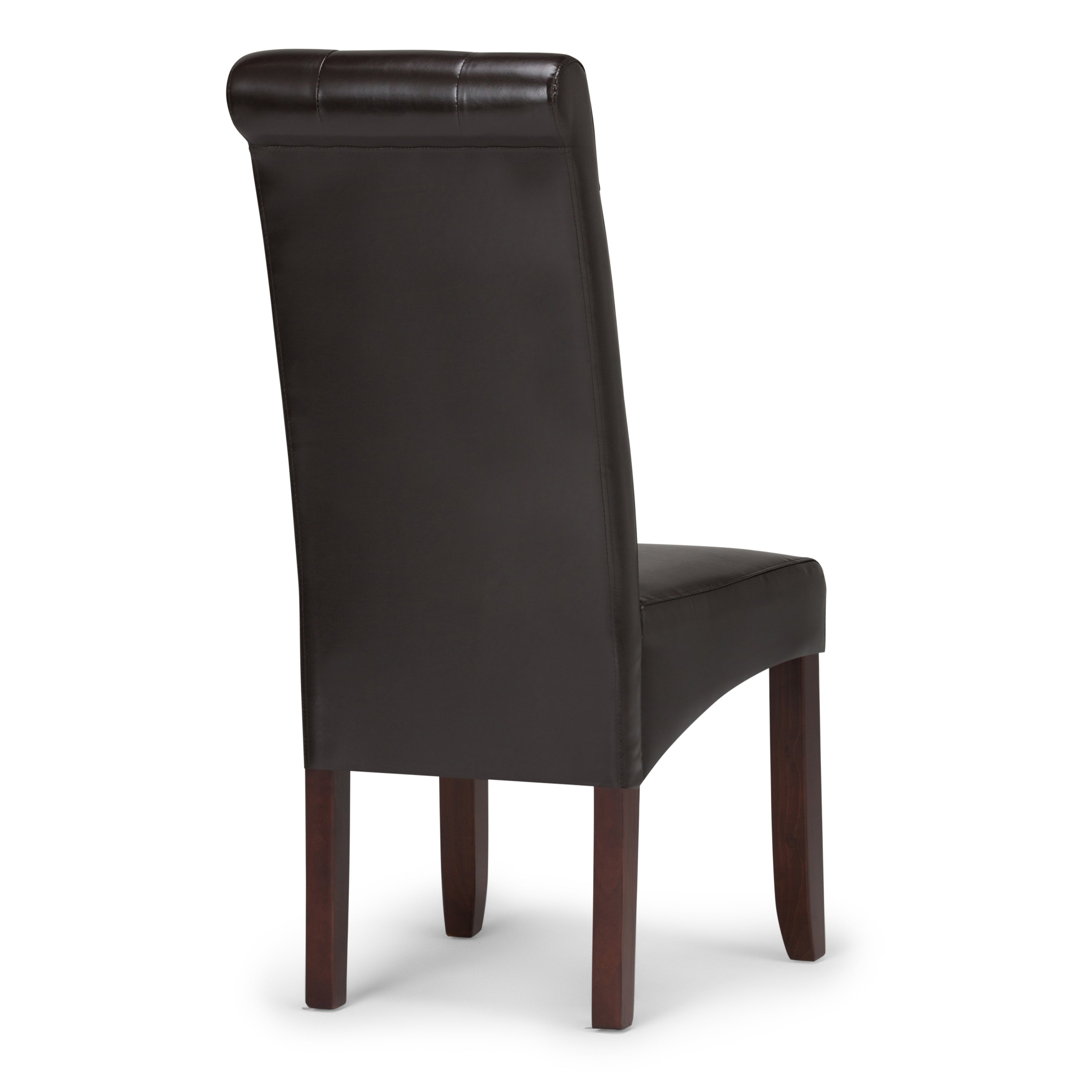 Cosmopolitan Deluxe Tufted Parson Dining Chairs (Set of 2) in Tanners Brown - Perfect for Modern Dining Rooms, Kitchen Nooks & Home Office Seating