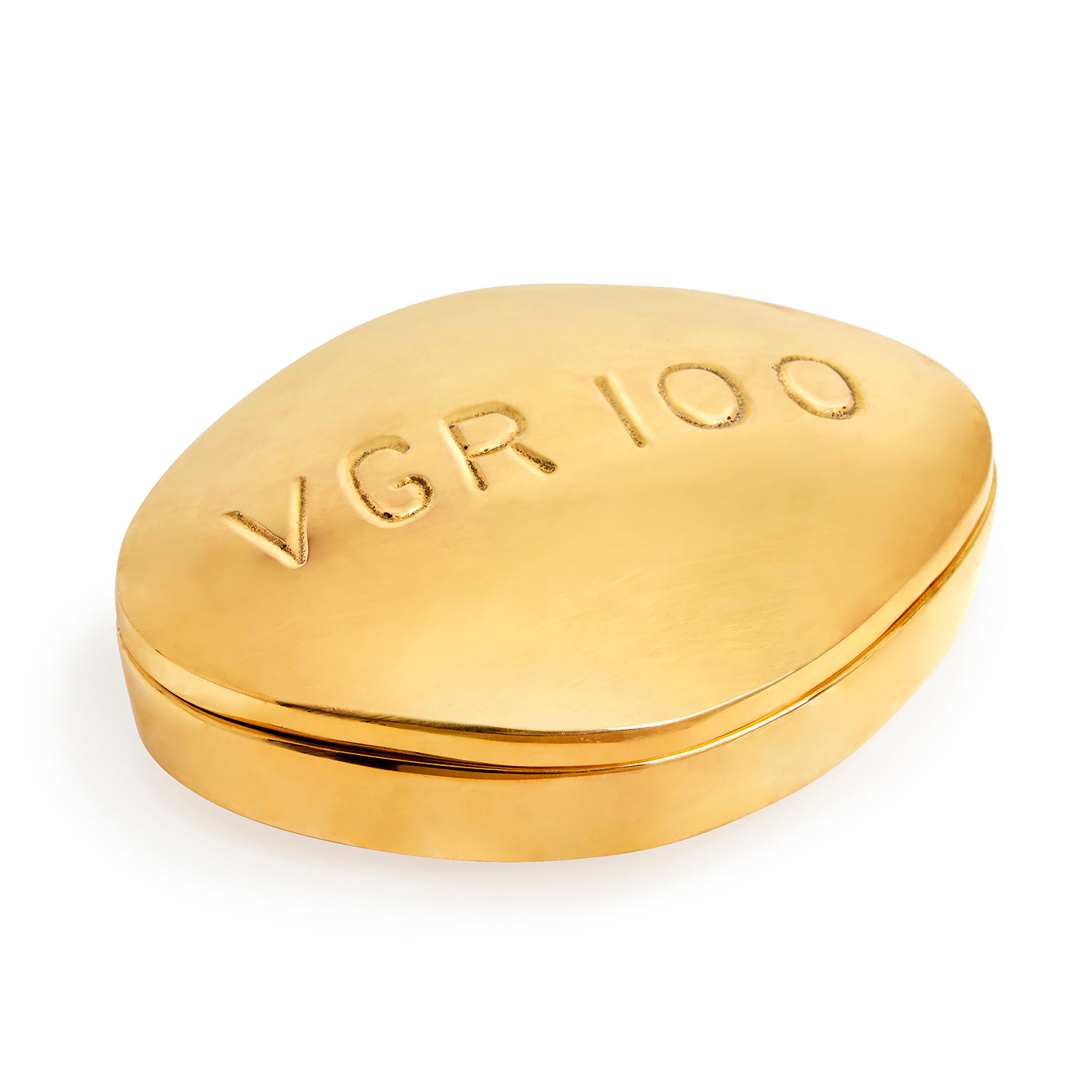 Viagra Pill Box - Brass Medicine Organizer for ED Medication - Perfect for Travel & Daily Use