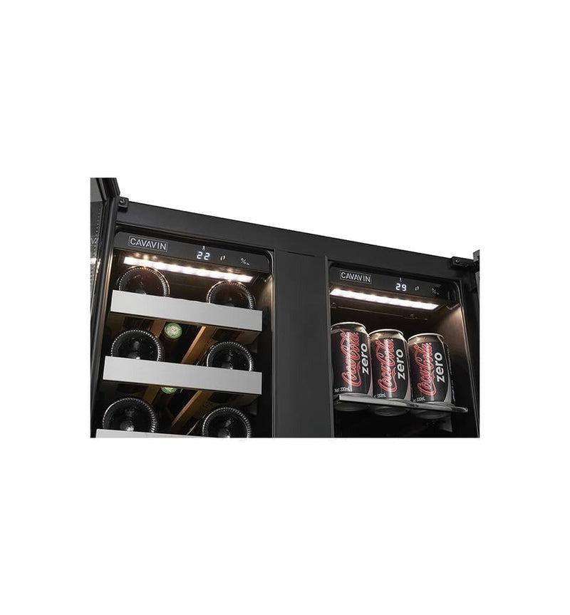 Cavavin Vinoa Collection 24-Inch Stainless Steel Beverage Cooler - Holds 66 Cans or 21 Bottles (V 87WBVC) - Perfect for Home Bars, Kitchen, and Entertaining Spaces