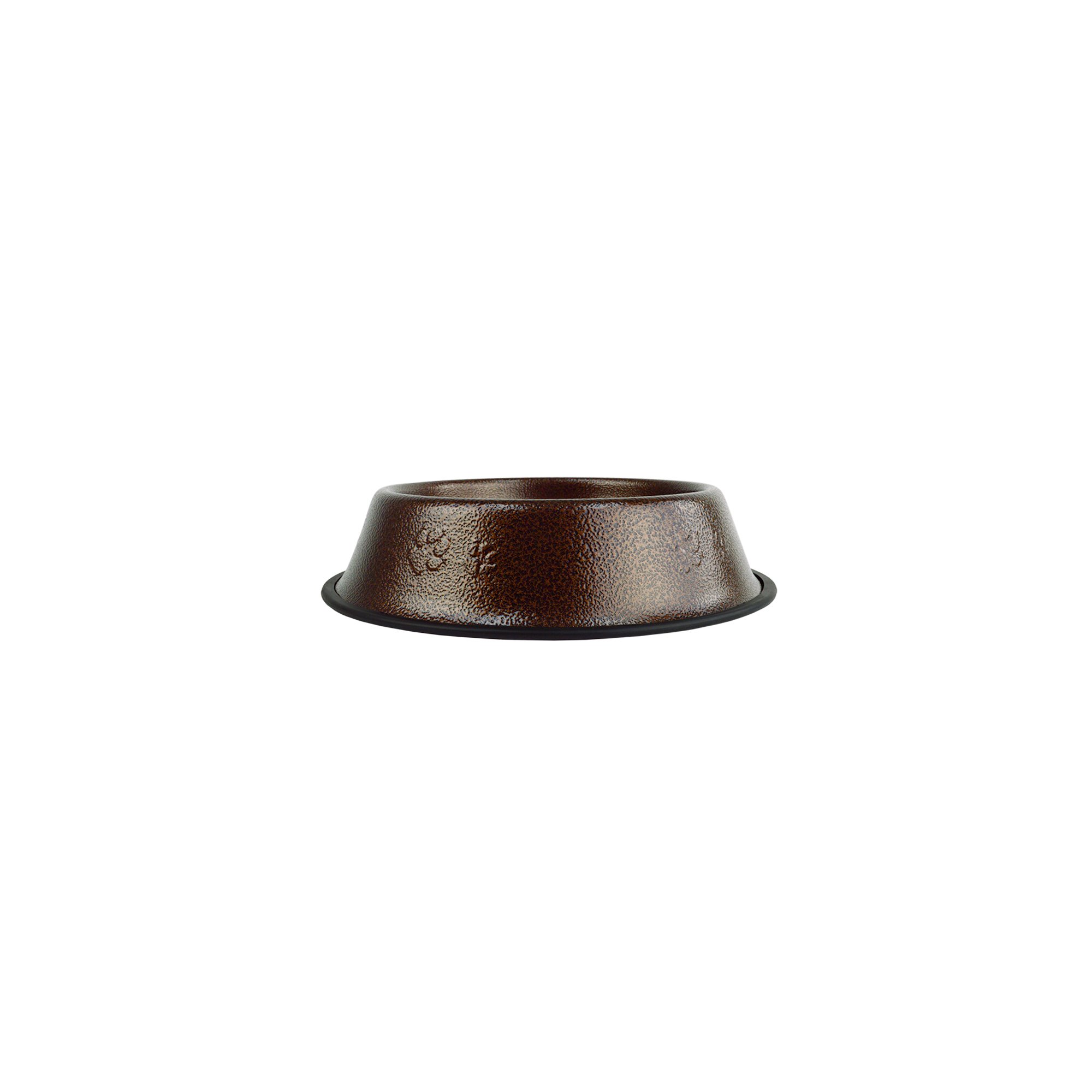 Premium Stainless Steel Non-Slip Pet Bowl for Cats & Dogs - Small Copper Vein Design - Durable Embossed Non-Tip Feeder for Indoor/Outdoor Use - Perfect for Home, Travel & Vet Visits