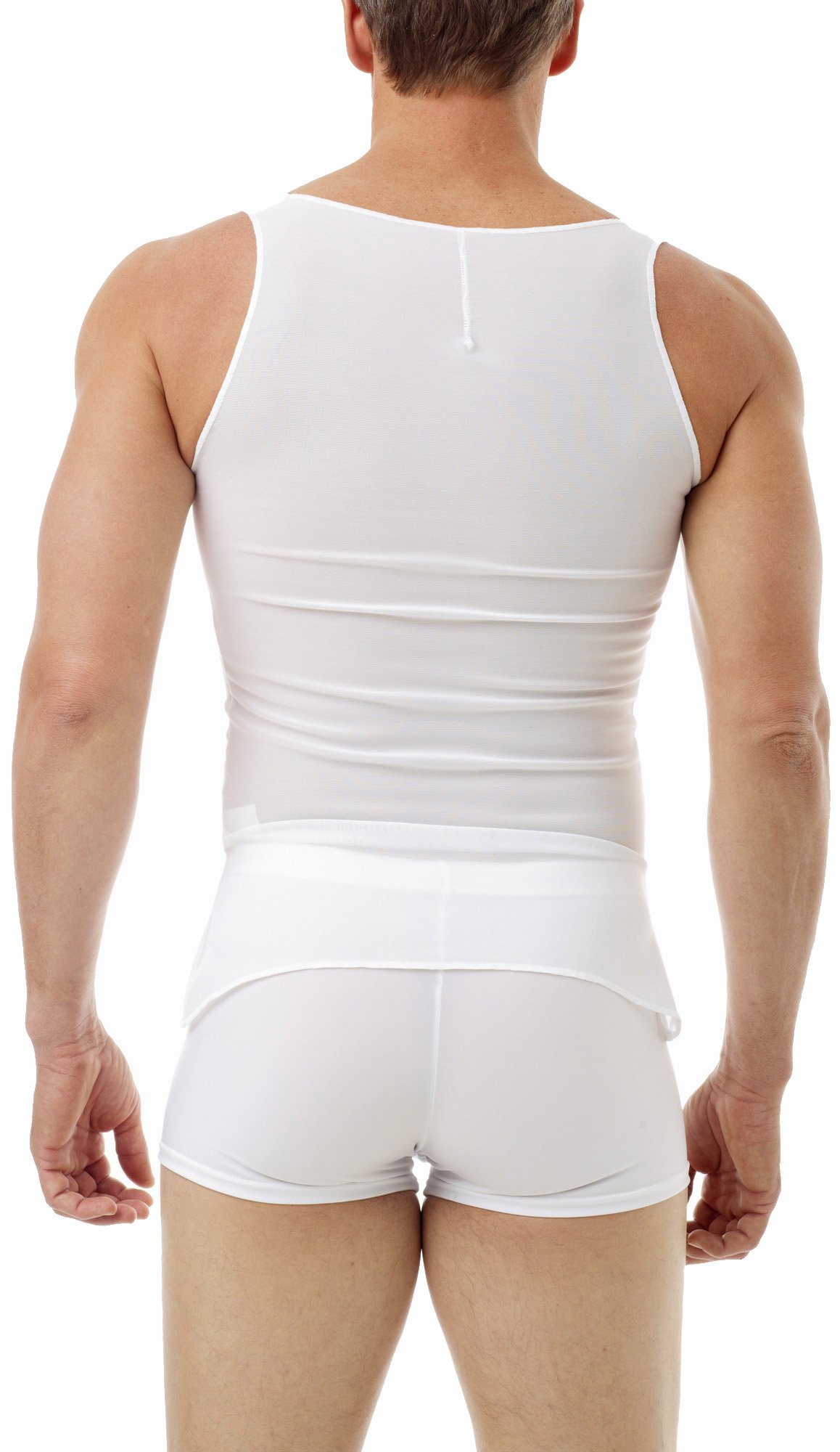 Underworks Men's Gynecomastia Chest Binder Vest 3-Pack - Compression Shirt for Male Chest Support & Post-Surgery Recovery - Ideal for Workouts, Swimming & Everyday Comfort