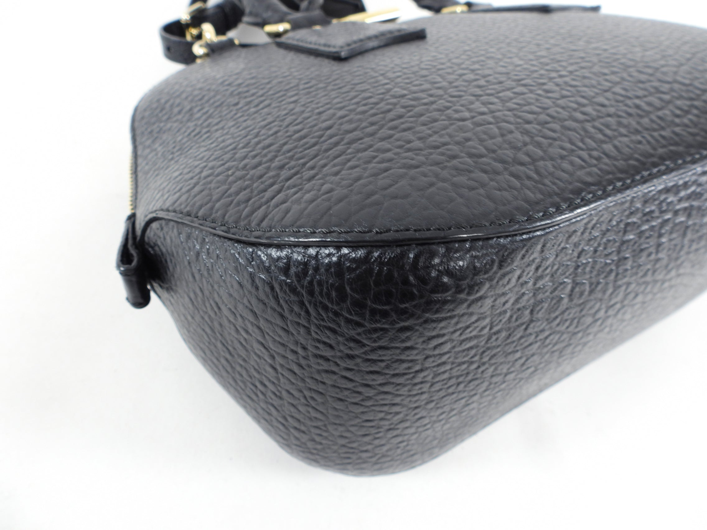 Burberry Black Grained Leather Orchard Two-Way Handbag | Crossbody & Shoulder Bag for Women | Perfect for Work, Travel & Everyday Use