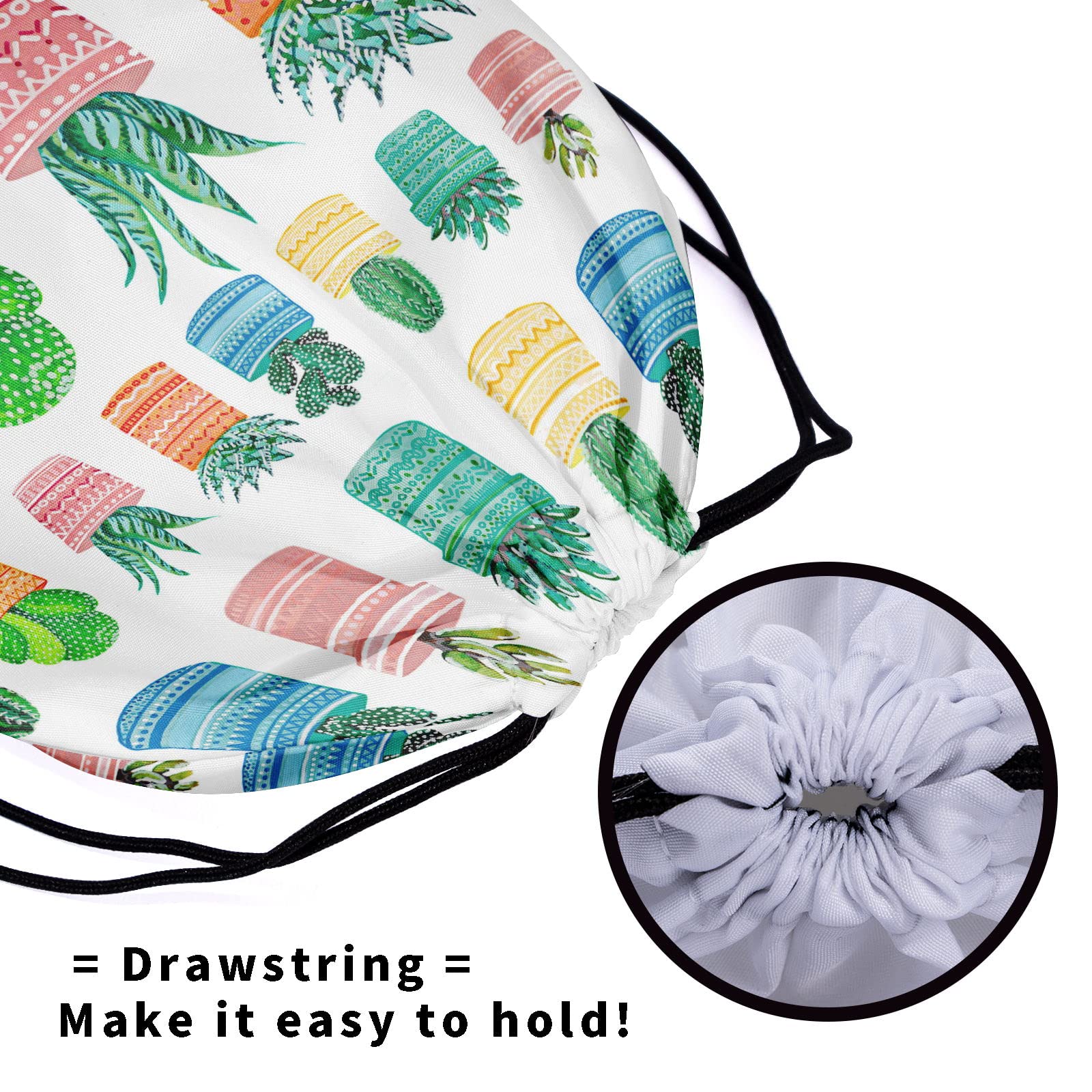 Nerxy Leaf Grip Bags for Gymnastics - Tropical Leaves Grip Bag with Drawstring, Botanical Storage Pouch for Gymnastics Equipment, Yoga Mats & Sports Gear - Perfect for Gym, Dance Practice & Travel Organization