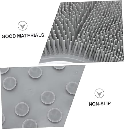 OLAFUR® Exfoliating Shower Foot Scrubber Mat with Suction Cups - Back Washer & Bath Wash Pad - Wall Mounted Non-Slip Foot Roller for Pedicure & Foot Care - Perfect for Spa, Bathroom & Shower Relaxation (1PC)