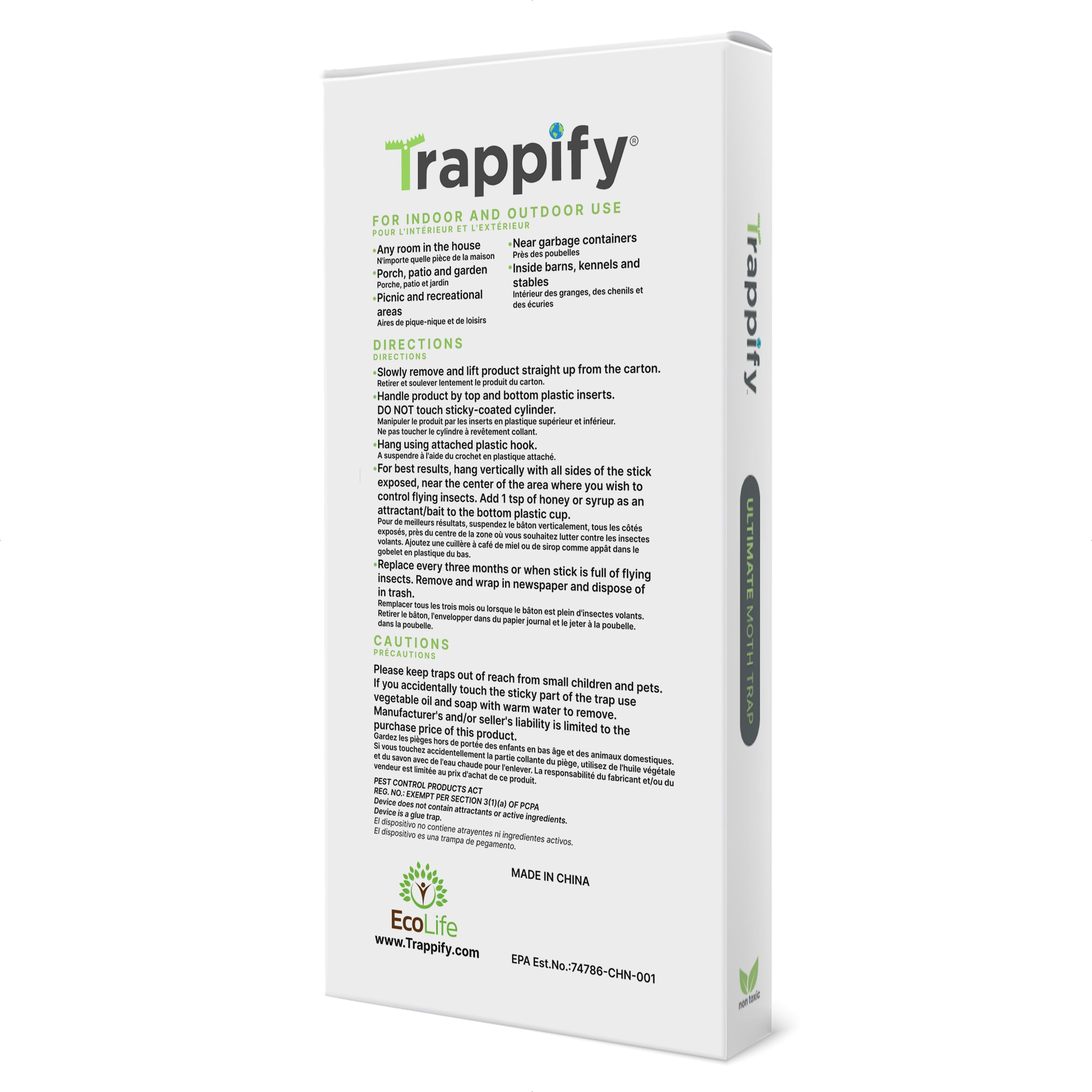 Trappify Ultimate Moth Traps - Strong Adhesive Clothes Moth Traps & Pantry Moth Catchers for Home, Kitchen, Closet, Cabinet | Eco-Friendly, Easy to Use (8 Pack) - Protect Your Wardrobe & Food Storage from Moth Damage