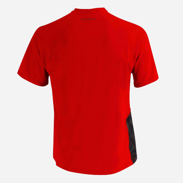 Aqua Lung XSCAPE Men's Short Sleeve Rash Guard Shirt - Red/Black Quick-Dry UV Protection Swim Shirt for Surfing, Swimming & Water Sports