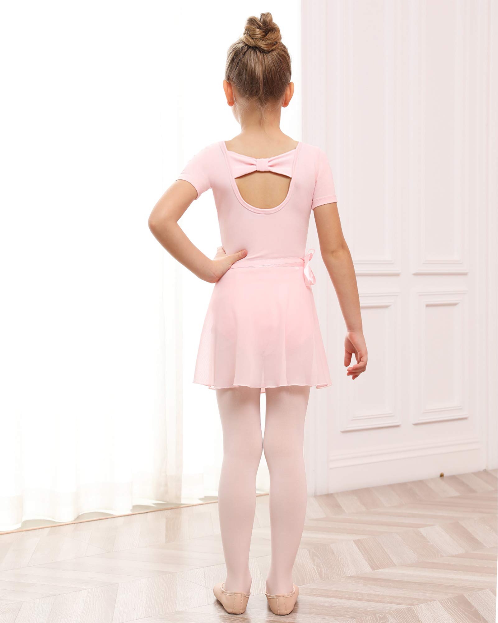 Stelle Girls Ballet Leotard Dance Outfit Set with Skirt & Tights - Toddler to Big Kid Sizes (2T-12) | Perfect for Ballet Class, Recitals & Dance Performances