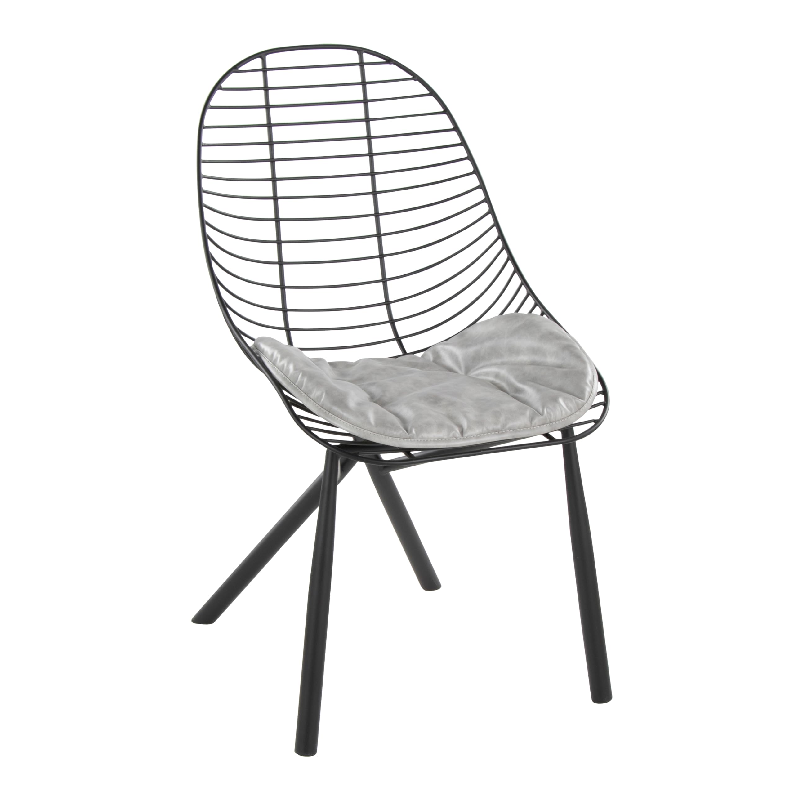 LumiSource Modern Upholstered Dining Chairs Set of 2 - Comfortable Wired Kitchen Chairs for Dining Table | Perfect for Small Spaces, Breakfast Nooks & Contemporary Home Decor