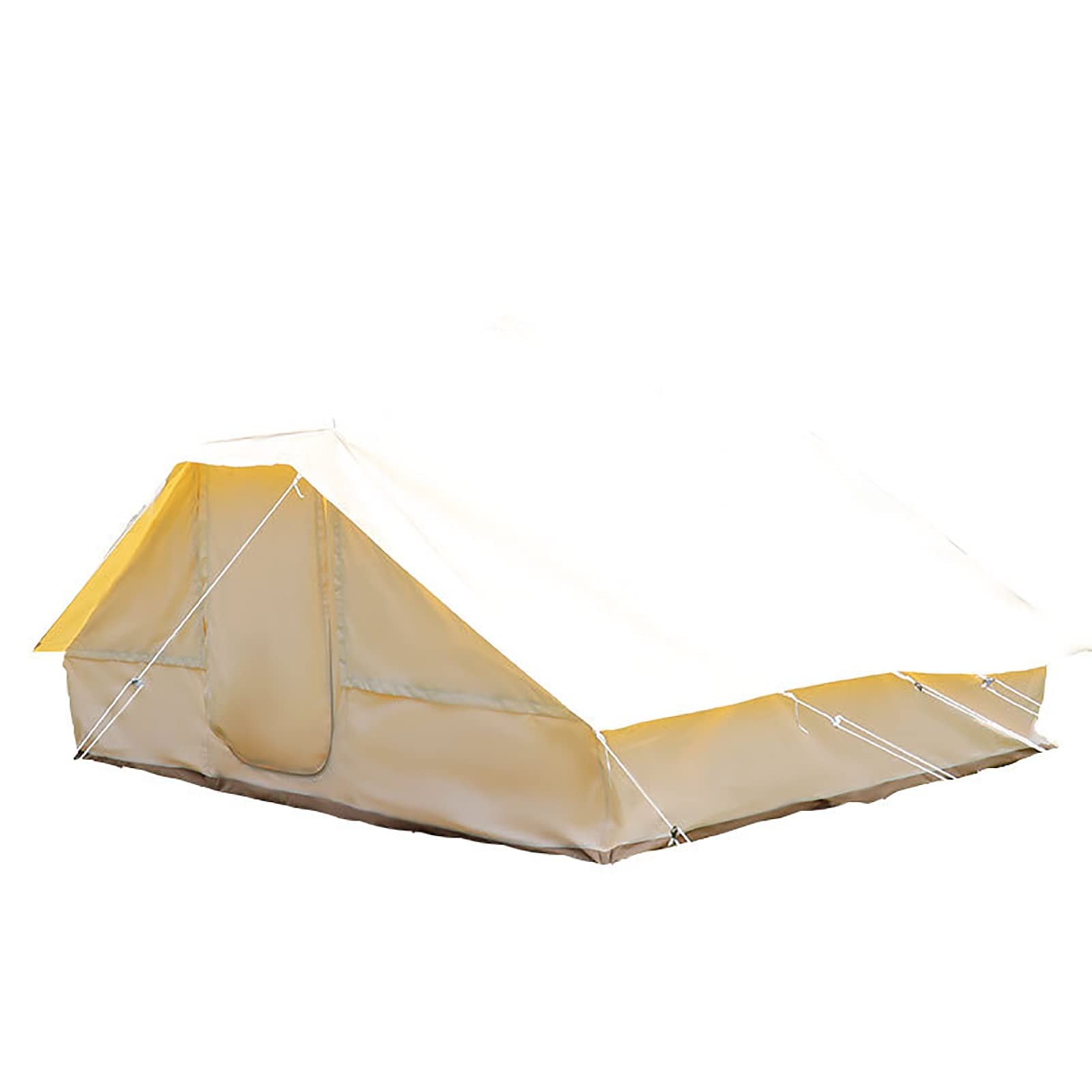 Premium 320g Cotton Bell Tent Yurt - Double Door Pyramid Tent for Family Glamping & Camping (2/4/6/8 Person) - All Season Outdoor Shelter for Backyard, Festivals & Wilderness Adventures