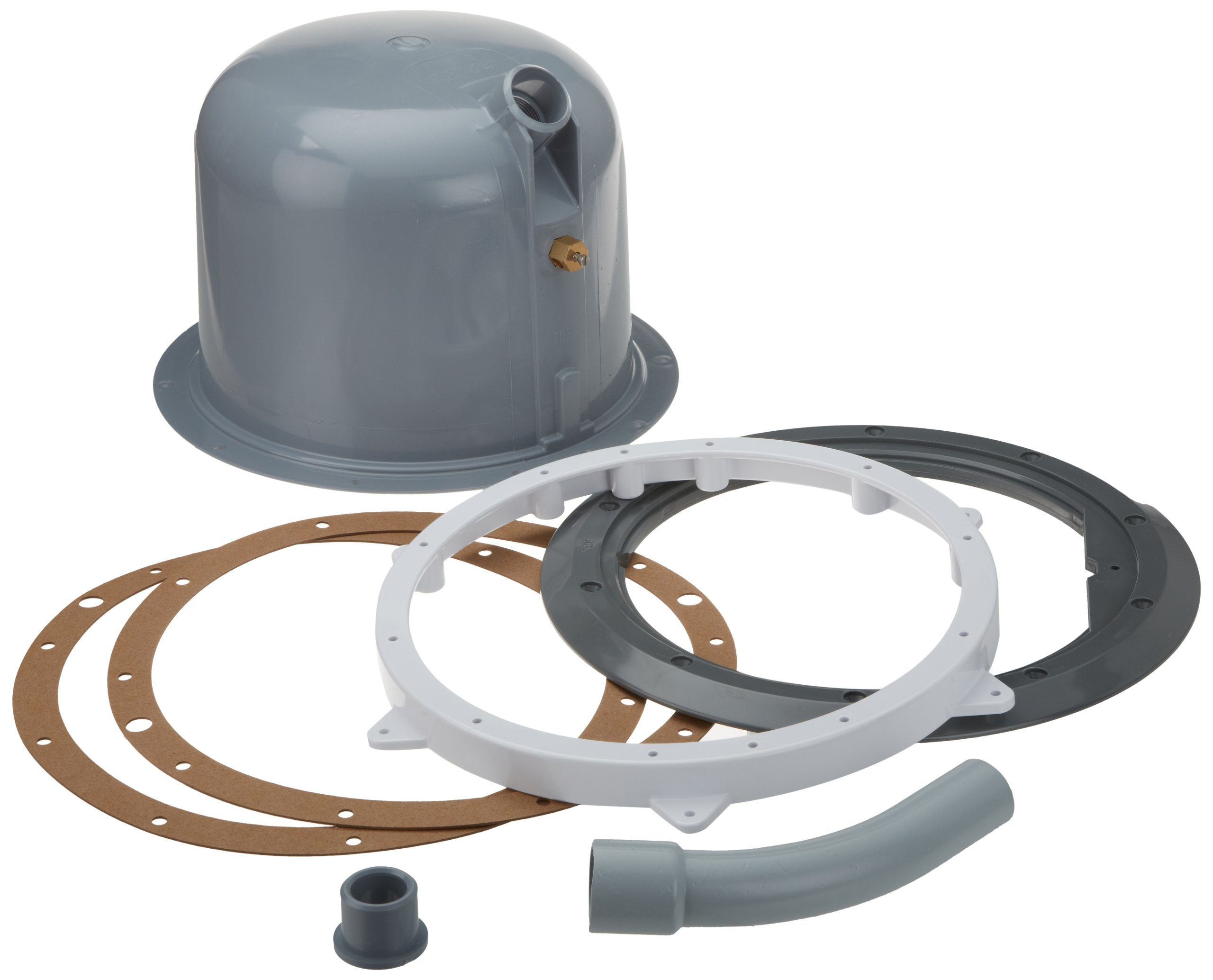 Hayward SP0607UDGR Dark Gray Large Duraniche Fixture Housing with Fitting Kit - Compatible with Hayward Vinyl & Fiberglass Pool Lights | Durable Underwater Lighting Solution for Inground Pools, Spas & Water Features