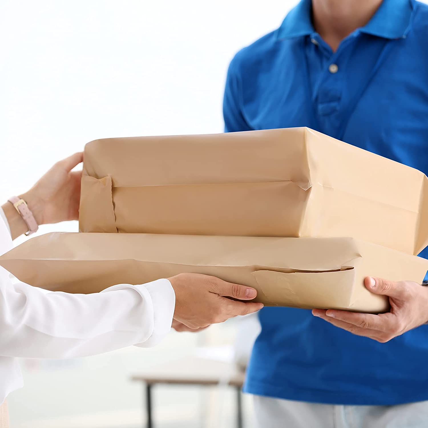 14.5x19 Inch Beige Poly Mailer Envelopes - Waterproof & Tear-Resistant Shipping Bags for Ecommerce, Clothing & Online Stores - Perfect for Mailing Packages, Returns & Small Business Shipping