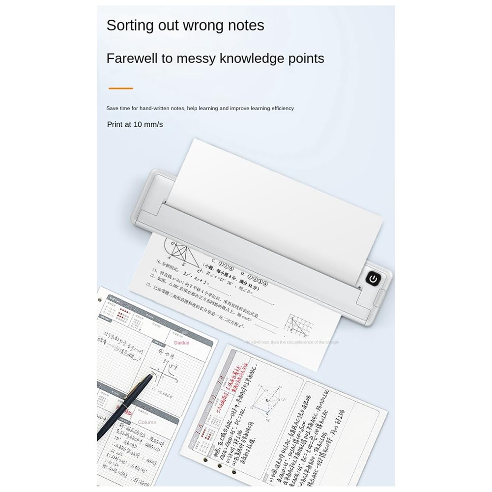 SUUNY Inkless Portable A4 Thermal Printer - Wireless Bluetooth Handheld Printer for Home & Office Use | Easy to Use, Compact Design | Perfect for Receipts, Labels & On-the-Go Printing