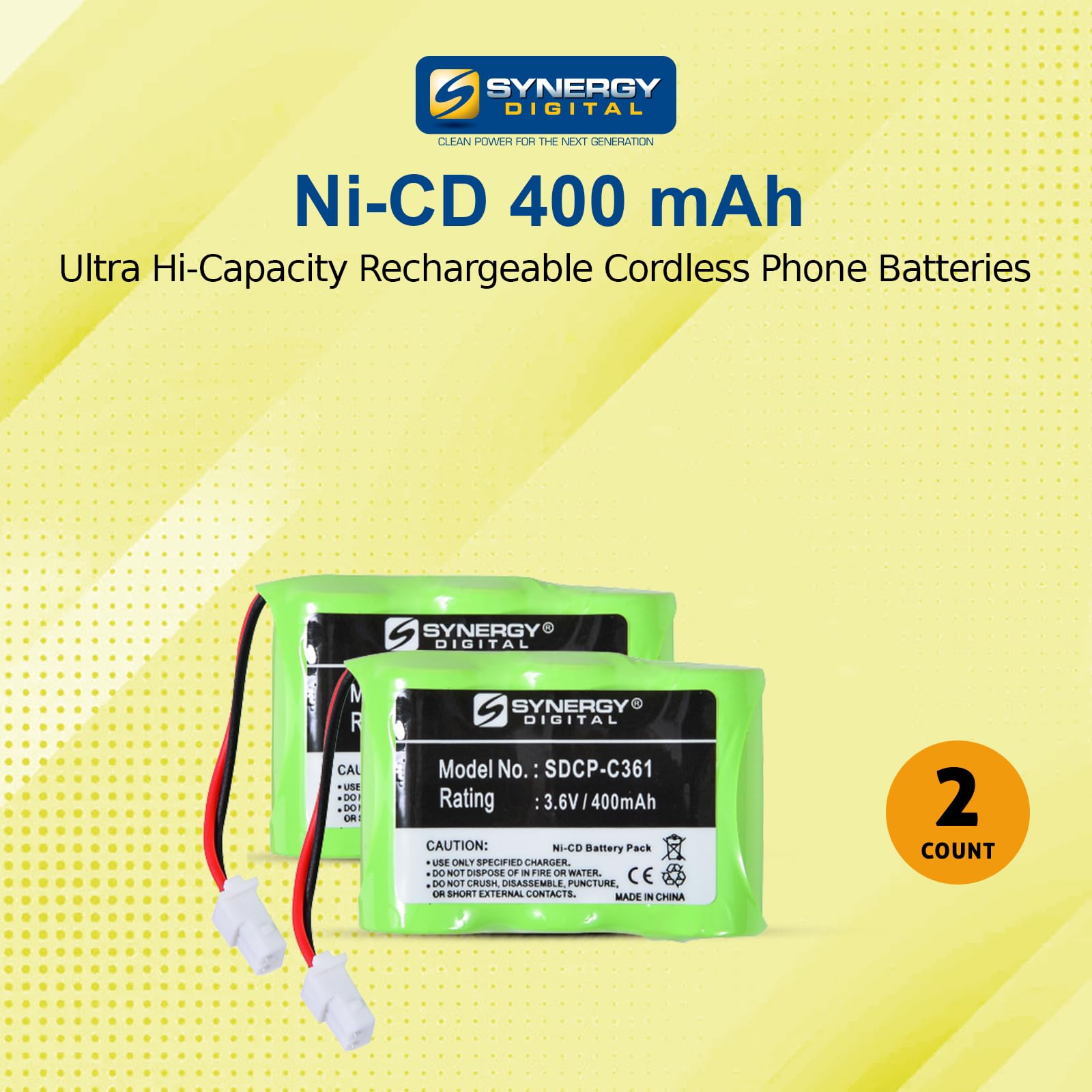 AT&T Lucent EL42108 Cordless Phone Battery Combo Pack - 2 x 3.5AA-W Rechargeable Batteries for Home & Office Phones | Long-Lasting Power Solution