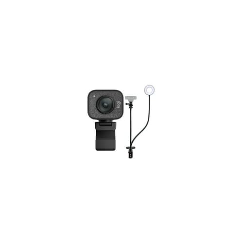 Logitech StreamCam Plus Full HD Webcam with Tripod Stand & Ring Light Bundle - 1080p 60fps Web Camera for Streaming, Video Calls, Gaming, YouTube (Graphite) - Perfect for Home Office, Online Classes, Zoom Meetings