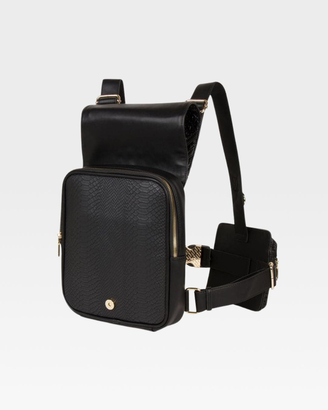 Apollo 2 Chest Bag for Men & Women - Black Crossbody Sling Bag - Water-Resistant & Lightweight - Perfect for Travel, Hiking, Running & Everyday Use