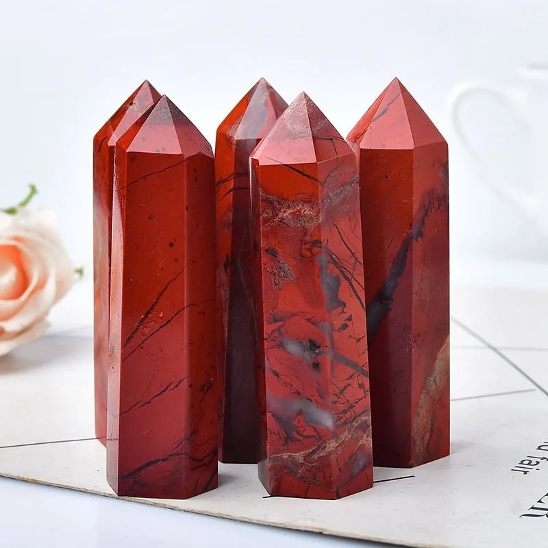 Red Jasper Crystal Tower - Natural Healing Stone for Meditation, Energy Work & Home Decor | Perfect for Reiki, Chakra Balancing & Spiritual Gifts