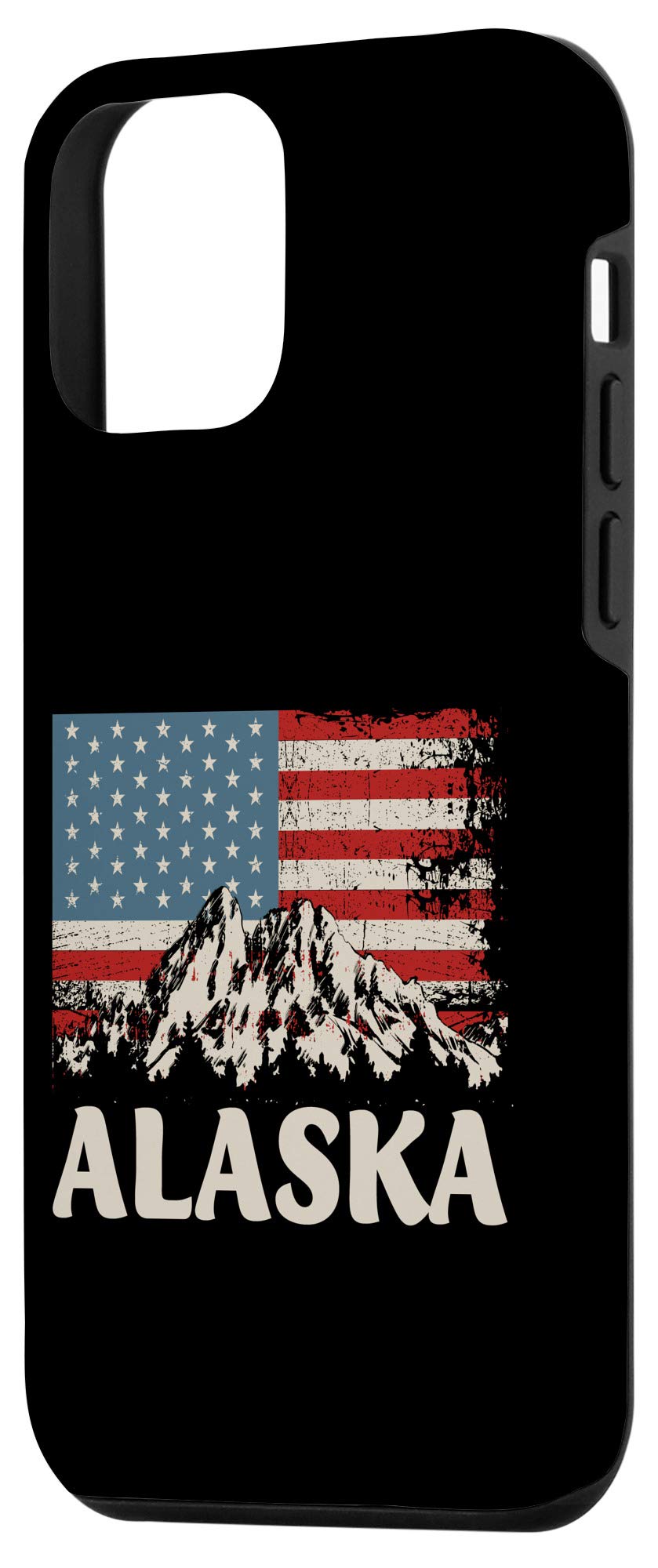 iPhone 12 Mini Case with Alaska American Flag & Denali Mountain Design - Durable Protective Cover for Travel Souvenir, Outdoor Adventures & Daily Use