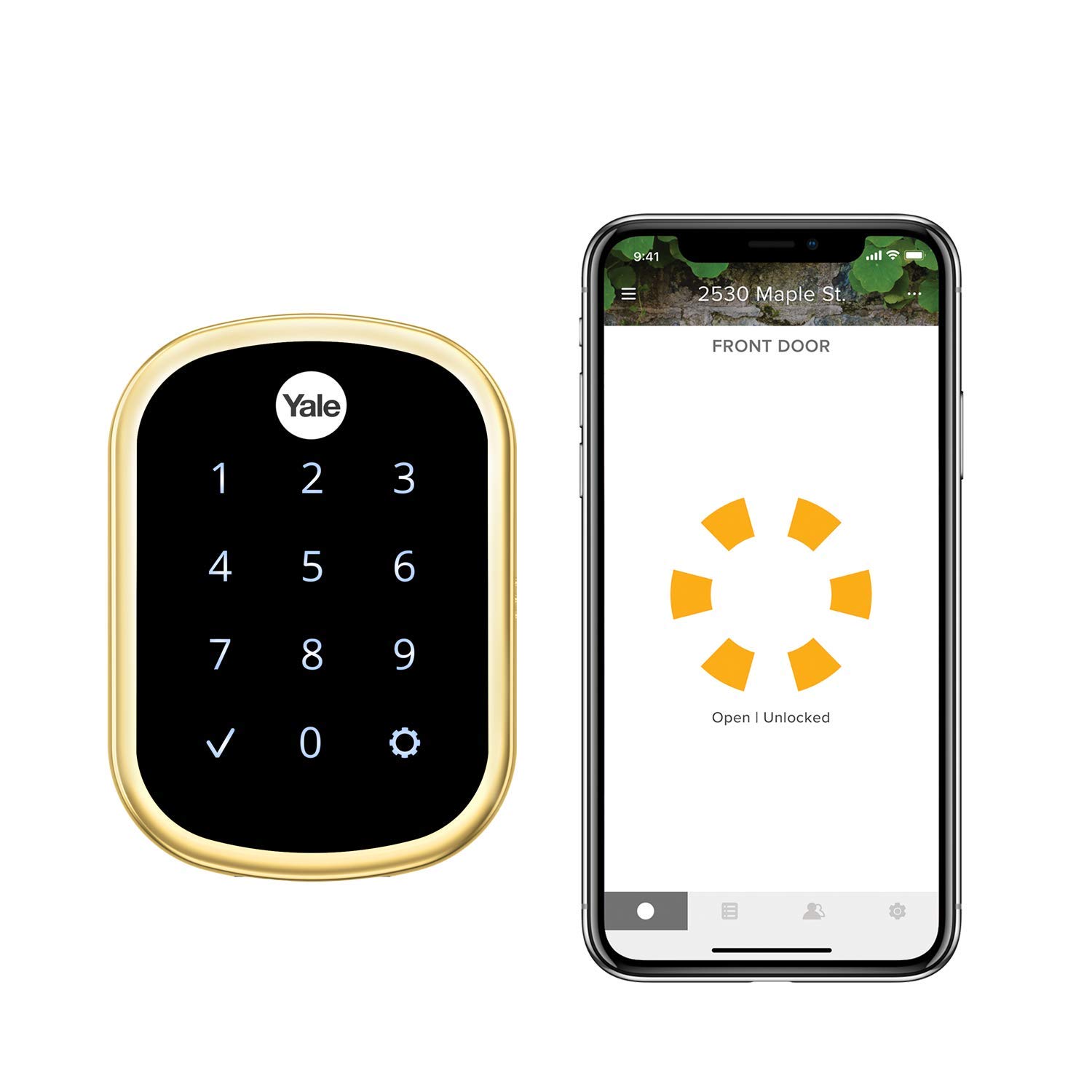 Yale Assure Lock SL Wi-Fi Touchscreen Smart Lock - Keyless Entry, Remote Access & Auto-Lock, Polished Brass Finish for Home Security & Smart Home Automation