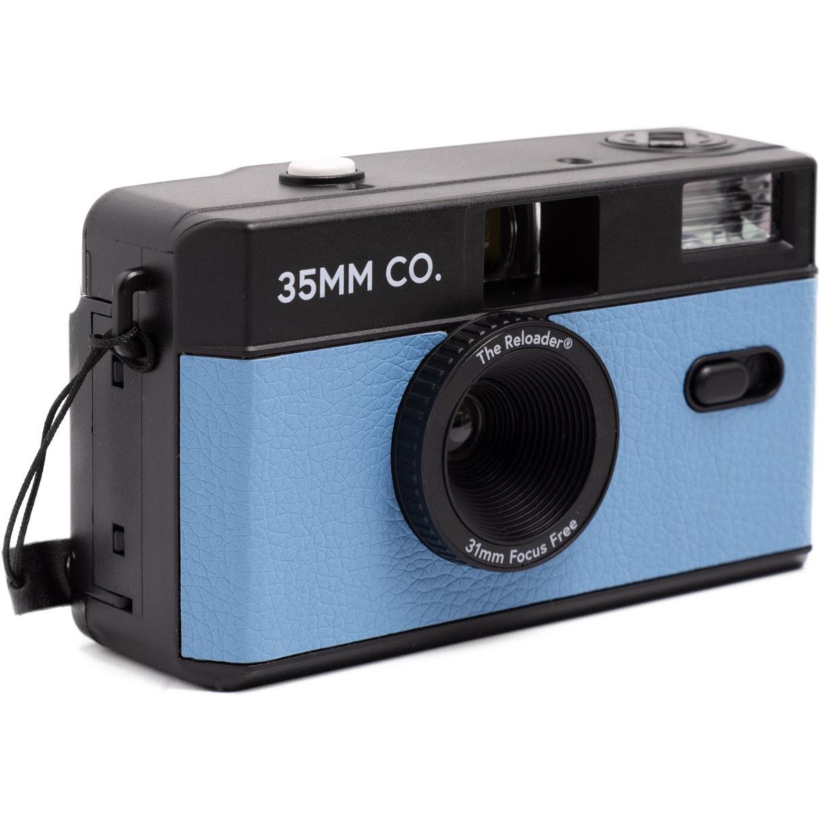 35MM CO Reloader Reusable Film Camera (Blue) - Vintage Style Point & Shoot for Travel, Parties & Everyday Photography