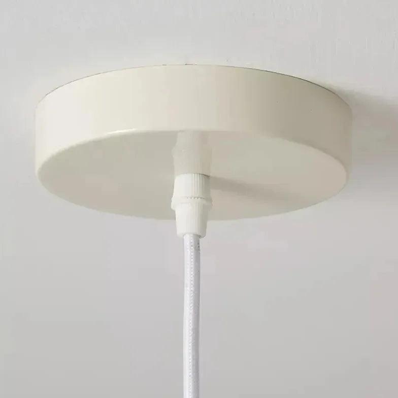 Modern White Round Dining Room Pendant Light - Sleek Minimalist Design for Kitchen Island, Breakfast Nook & Restaurant Lighting