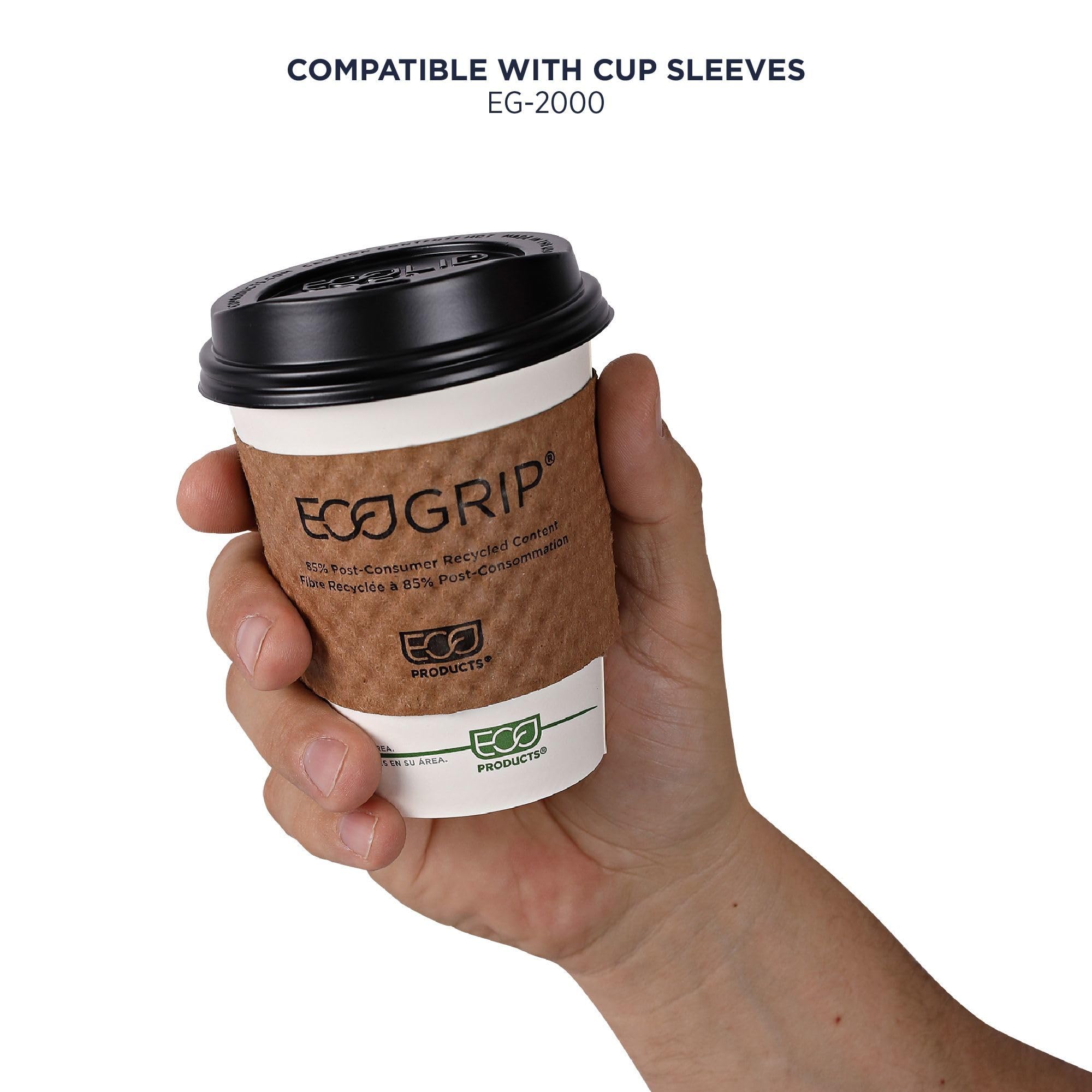 ECO PRODUCTS Compostable 12oz Coffee Cups - 1000 Count Case, White Single Wall Hot Paper Cups with Plant-Based PLA Lining | Biodegradable & Eco-Friendly Disposable Cups for Coffee Shops, Offices, and Events