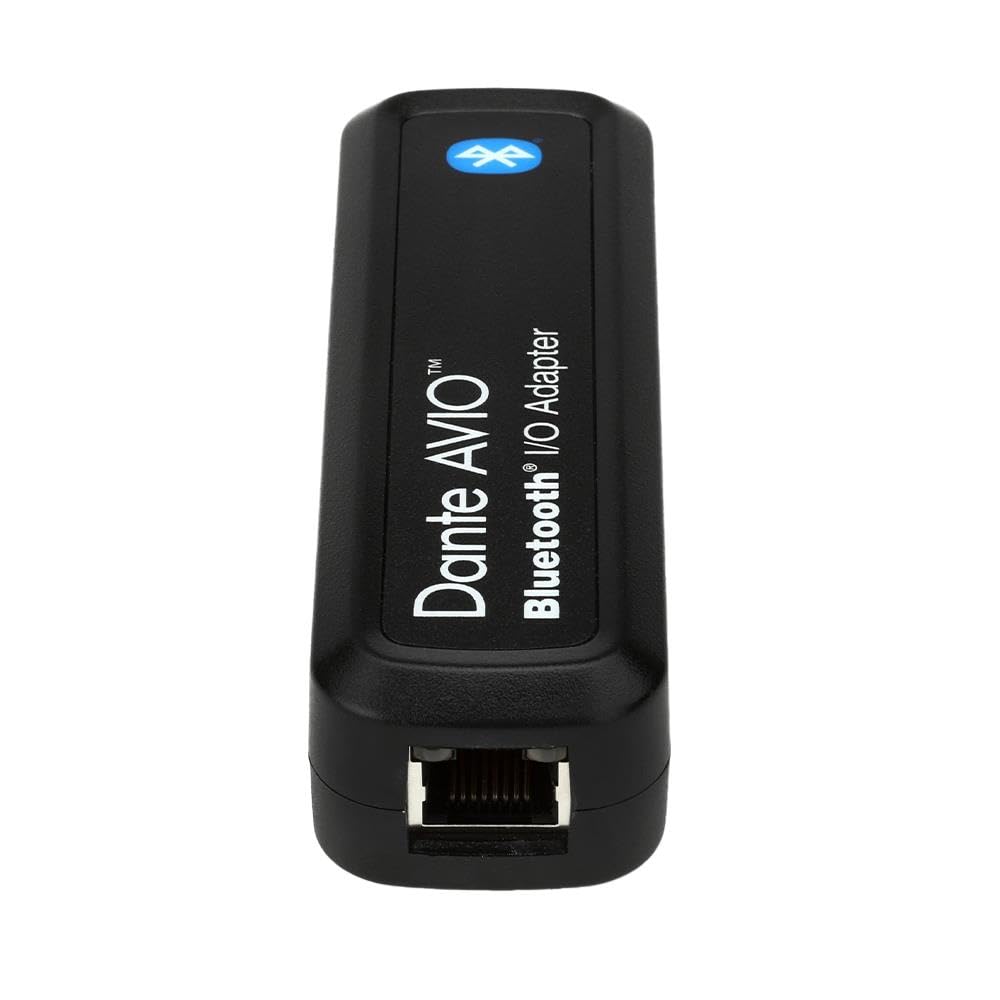 Dante AVIO Bluetooth Audio Interface Adapter - Wireless I/O Converter for Professional Audio & Streaming - Perfect for Home Studios, Live Performances, and Podcasting
