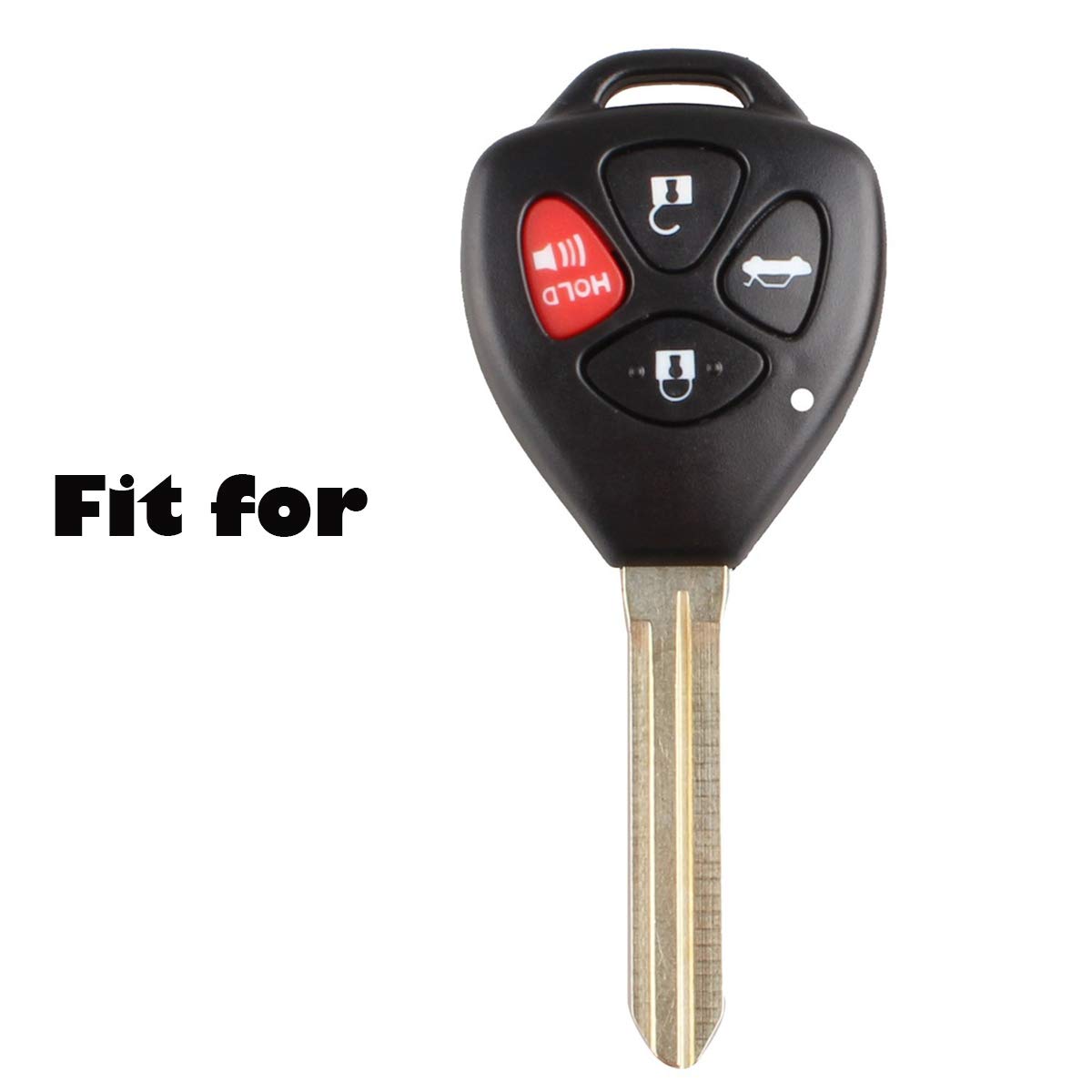 2Pcs Silicone Key Fob Cover for Toyota Camry, Avalon, Corolla, Matrix, Land Cruiser - 4 Button Smart Remote Key Protector (Black & Blue) | Durable, Anti-Scratch, Waterproof | Perfect for Daily Use, Travel & Outdoor Activities