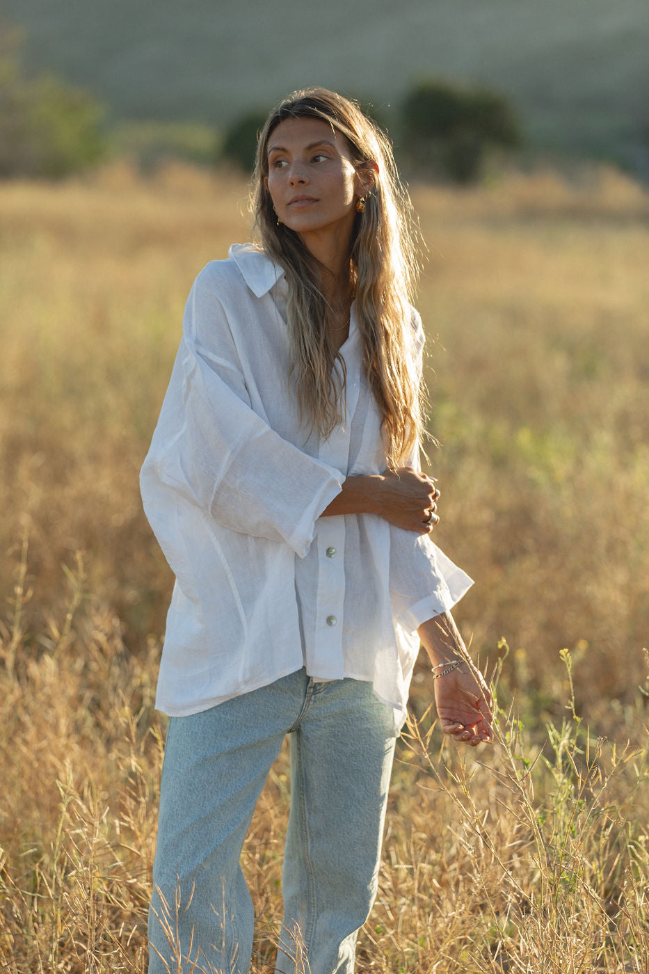 Sea Breeze Washed Linen Top for Women - Soft & Breathable Summer Blouse - Perfect for Beach Vacations, Casual Outings & Boho Style