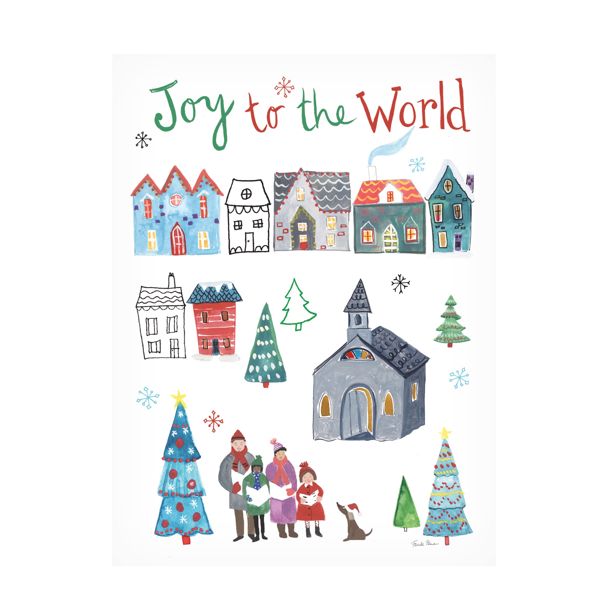 Trademark Fine Art 'Holiday Festivities III v2' Canvas Wall Art Print by Farida Zaman - Festive Home Decor for Christmas, Living Room & Office