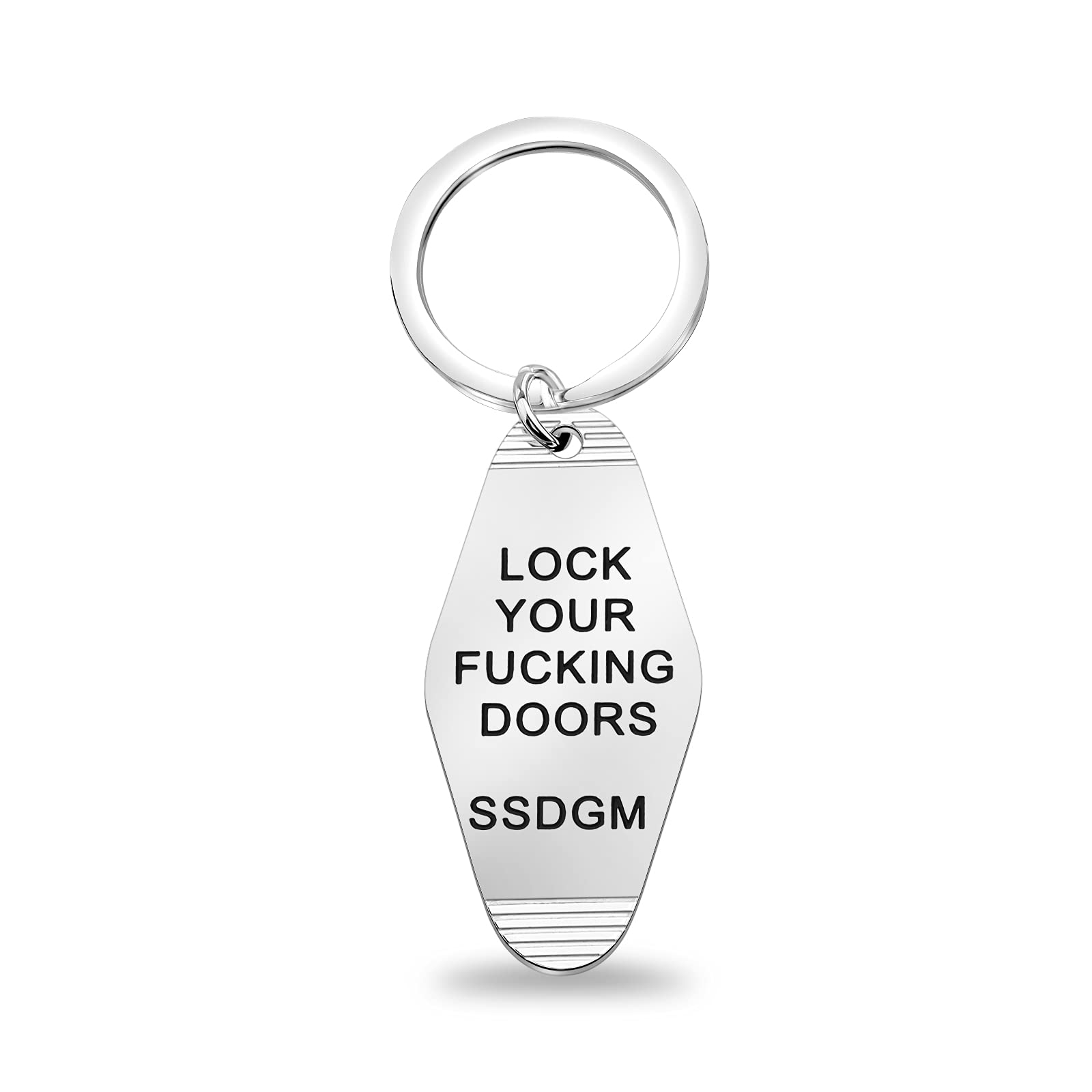 MYOSPARK Lock Your Doors Keychain - SSDGM Style True Crime Gift for Murderino Fans - Perfect for Crime Podcast Lovers & Personal Safety Accessories
