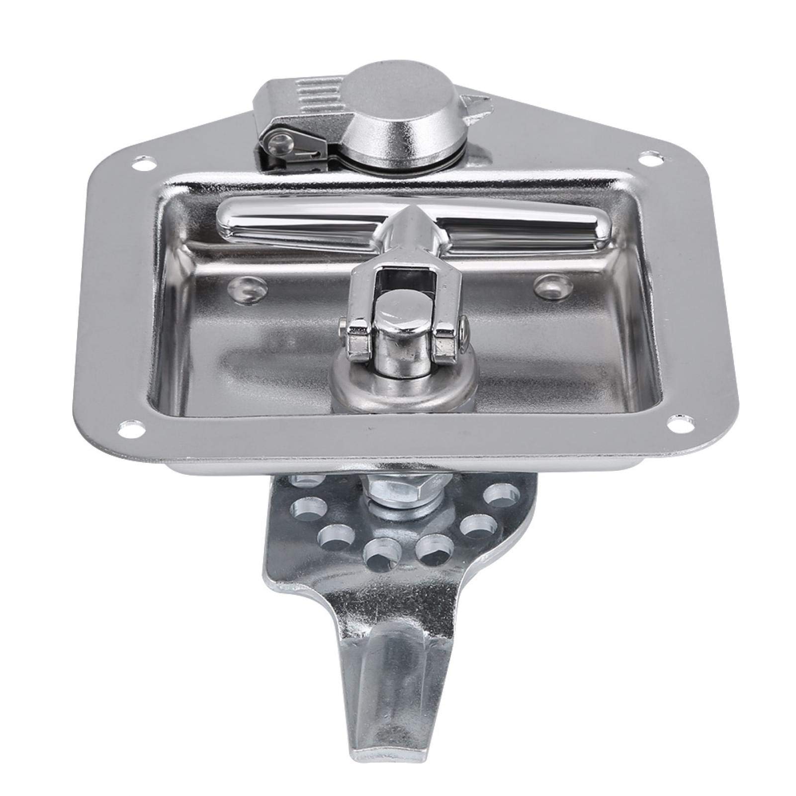 KIMISS Stainless Steel Folding T-Shape Lock Tool Box Key Kit for Truck & Trailer - Durable T-Handle Locking Mechanism for Secure Storage | Perfect for RV Toolboxes, Work Trucks & Outdoor Equipment Protection