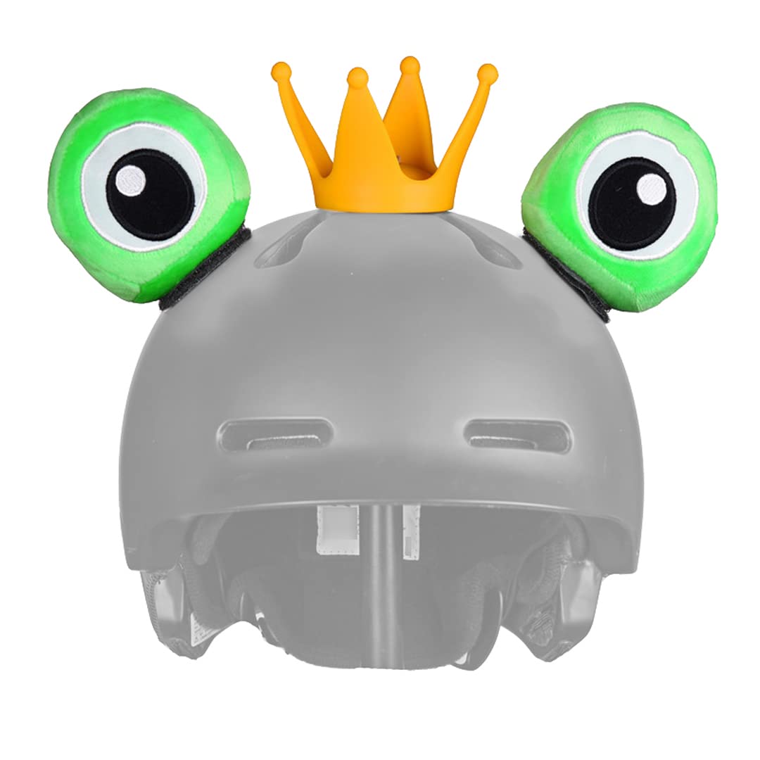 2 Pack Frog Eyes Helmet Stickers - Fun & Reusable Decals for Bike, Motocross & Motorcycle Helmets - Perfect for Halloween Costumes, Cosplay & Themed Rides