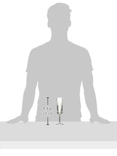 Orrefors Street 5 Ounce Champagne Glasses Set of 2 - Elegant Crystal Flutes for Wedding Toasts, Romantic Dinners & Special Celebrations